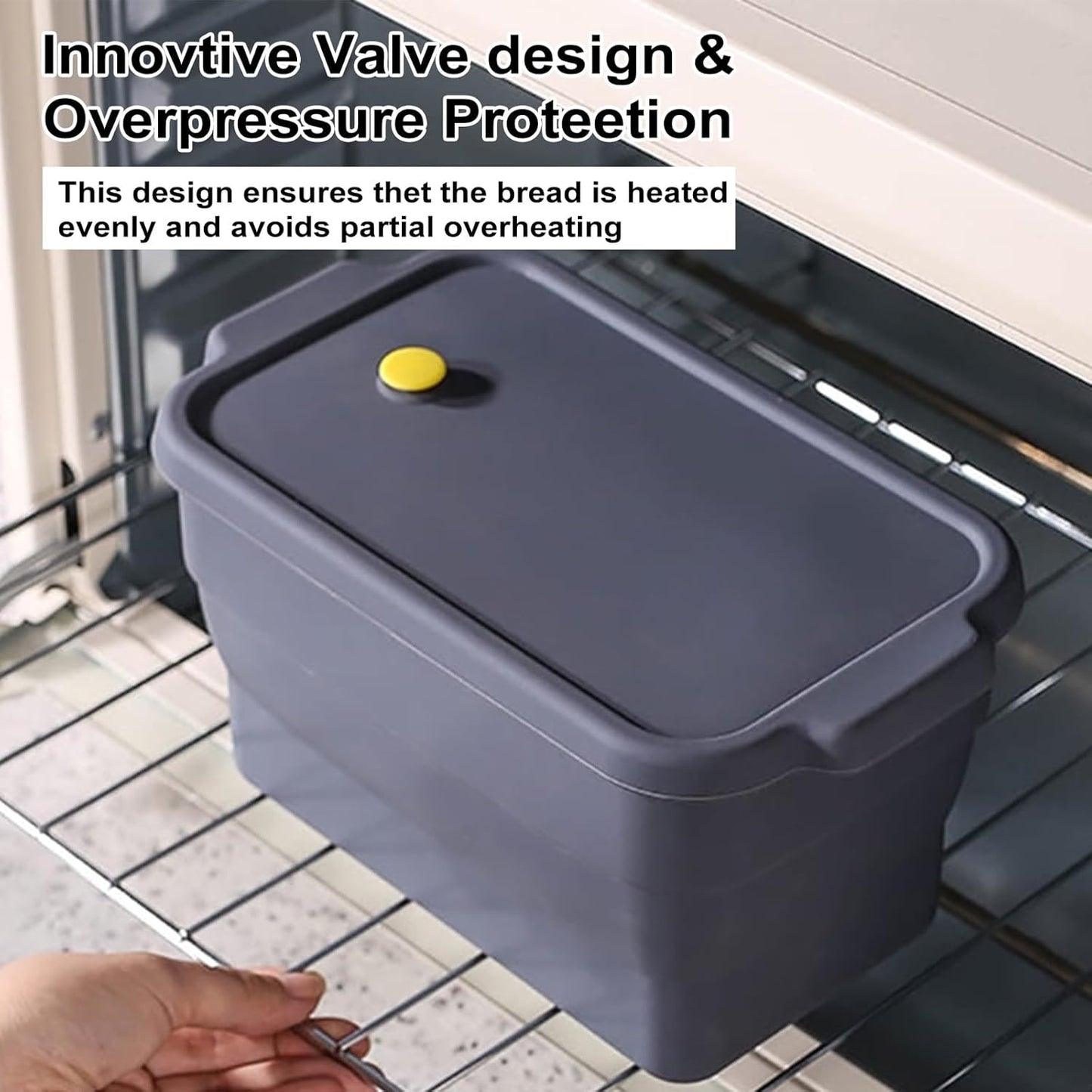 Silicone Bread Loaf Pan, Non Stick Bread Pans, Collapsible, with Lid & Oil Brush & Scraper, Bread Bakeware Pan for Homemade Bread, 8.6×5.1×1.9'', 2QT Bread Baking Mold, Brownie Loaf Pan