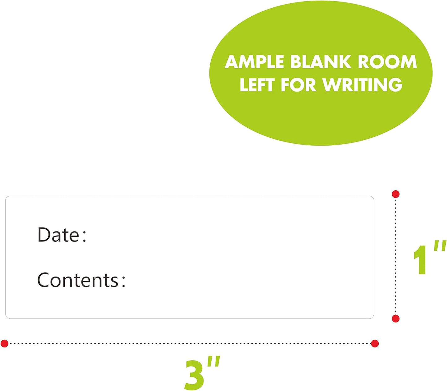 500 Freezer Refrigerator Food Labels Reminder Water Oil Resistant in Roll with Perforation Line,Removable Adhesive