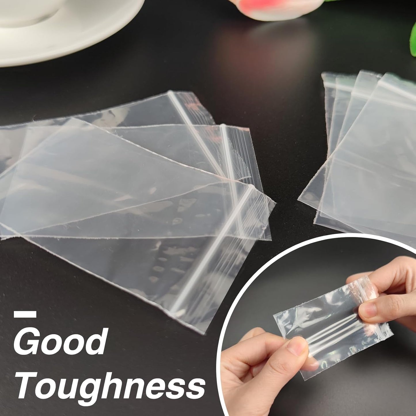 360pcs 3 x 5 inch Plastic Bags, 2 mil Jewelry Bags, Clear Small Zip Bag, Resealable Zip Bag for Small Business, Storage, Candy