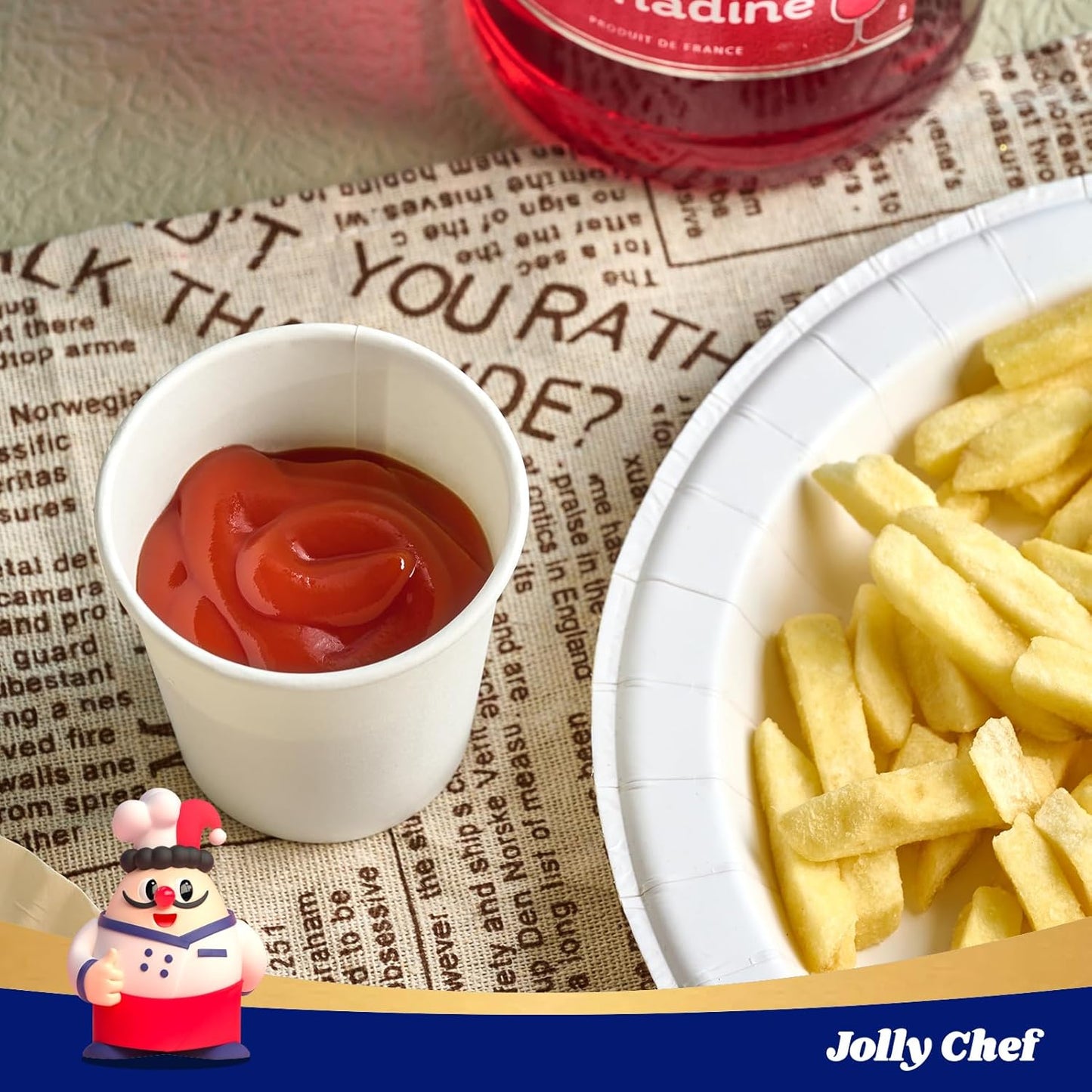 JOLLY CHEF 300 Pack Disposable Paper Coffee Cups 4 oz, White Small Paper Cups, Perfect for Bathroom, Mouthwash, Espresso, Tea