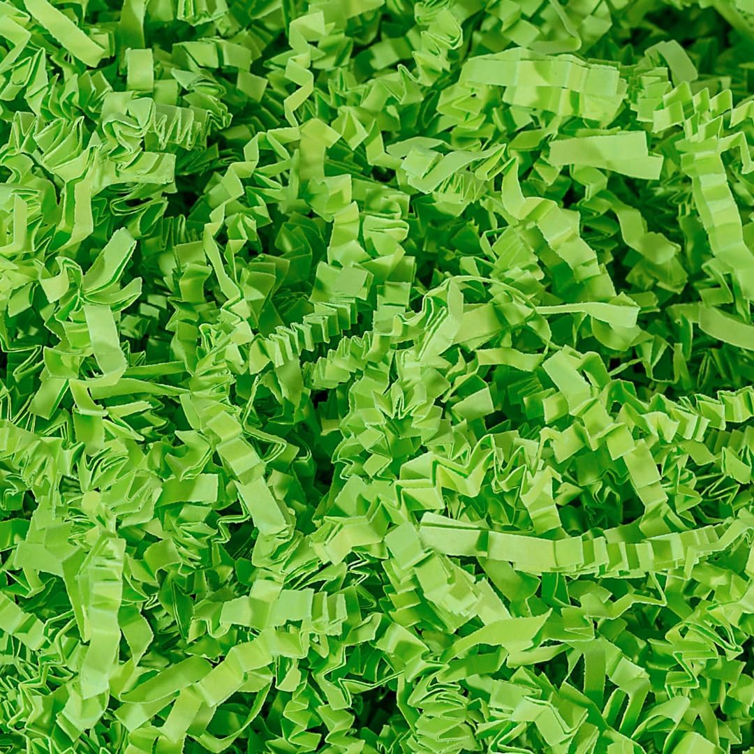 MagicWater Crinkle Cut Paper for Gift Baskets - 2LB - Lime Green - Perfect for Shredded Paper Filler, Basket Filler, Gift Boxes, Bridesmaid Gifts, Halloween Stuffers & More – Ideal for All Occasions