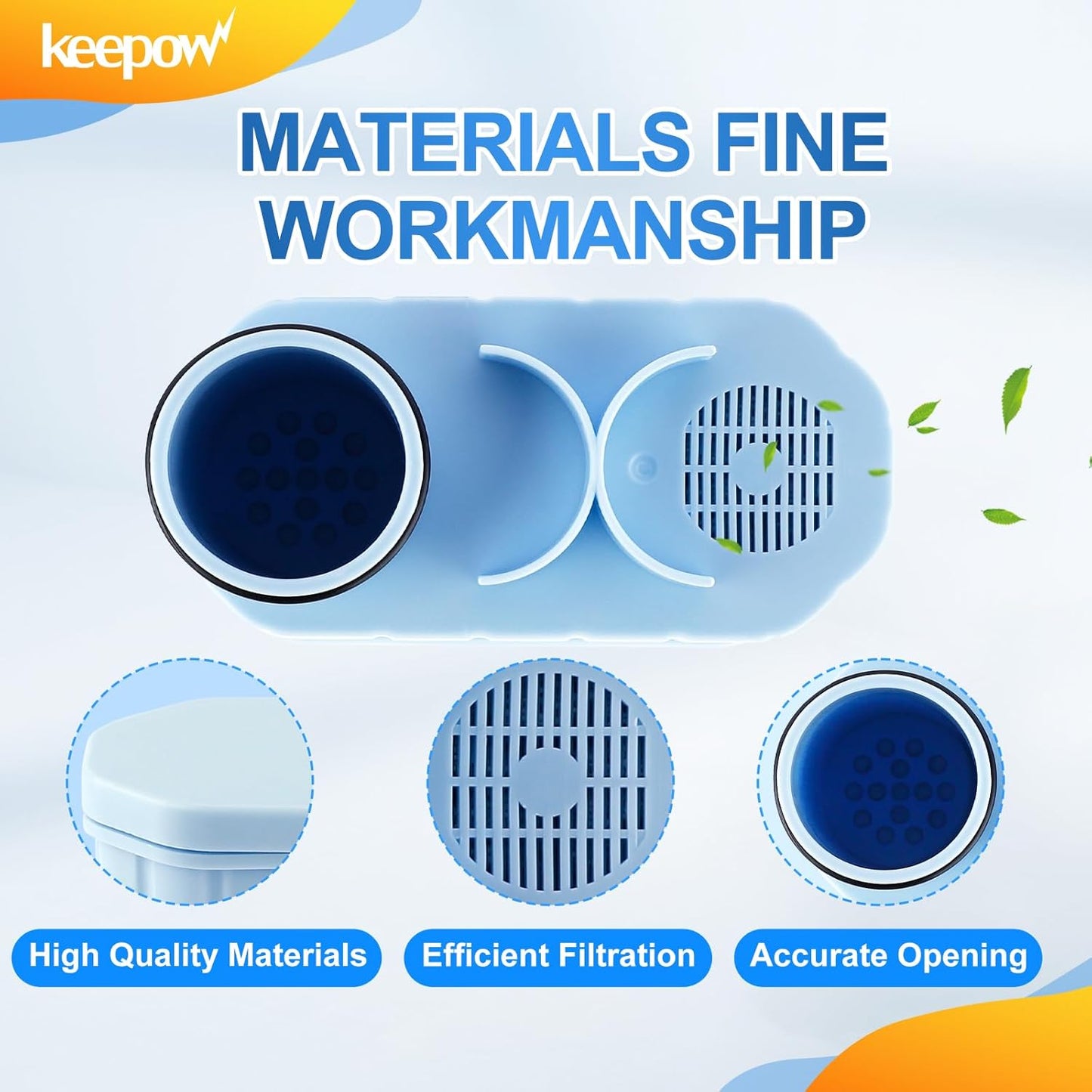 KEEPOW CA6903 Coffee Filter Compatible with Philips AquaClean, Aqua Clean Dedicated Anti-Lime Calc and Water Filter for Super-Automatic Espresso Machine, 3 Pack