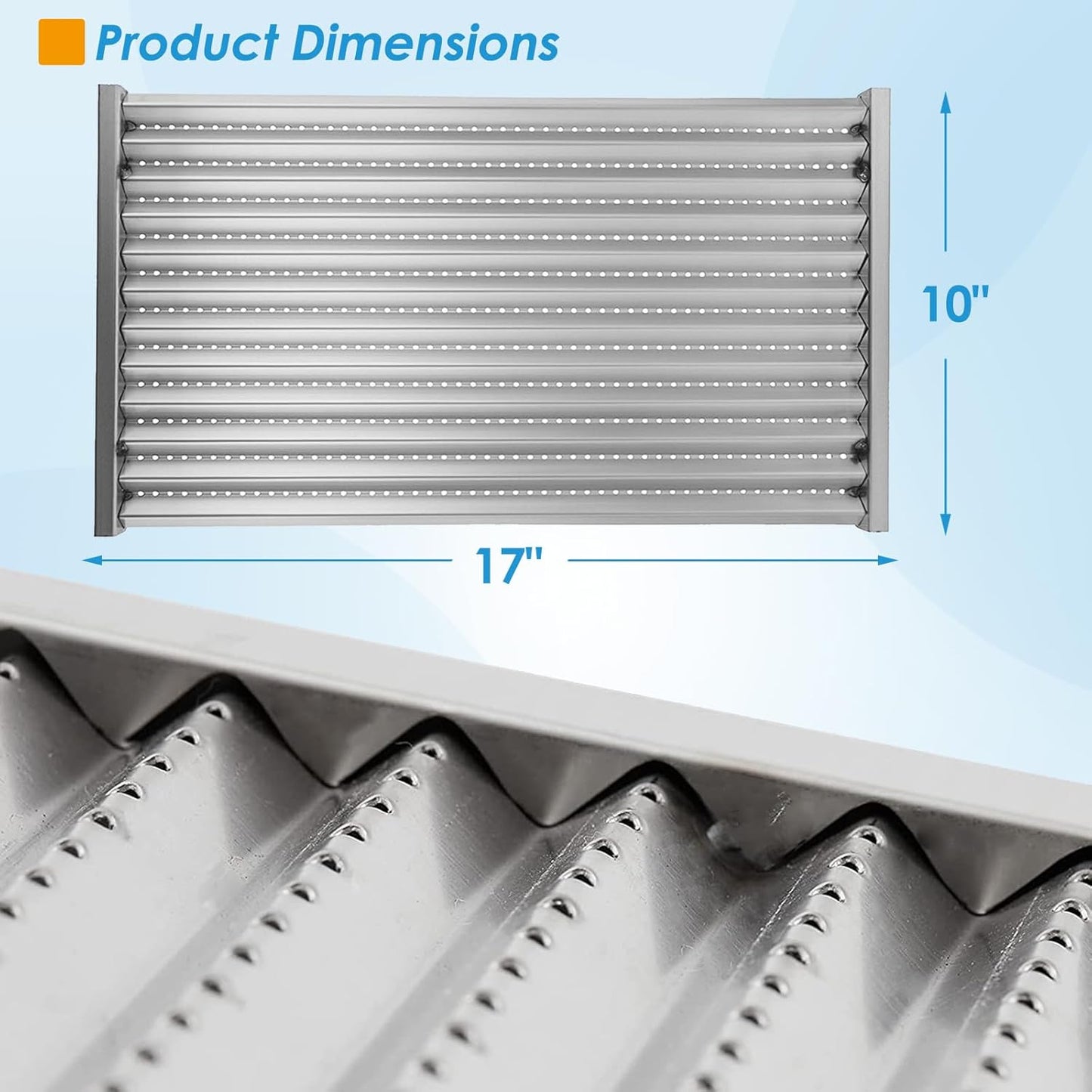 17" Grill Grates and Emitter for Charbroil TRU Infrared 4-Burner 463255020 463242715 463242716 463276016 466242715 463257520 Parts for Charbroil Grill Replacement Parts