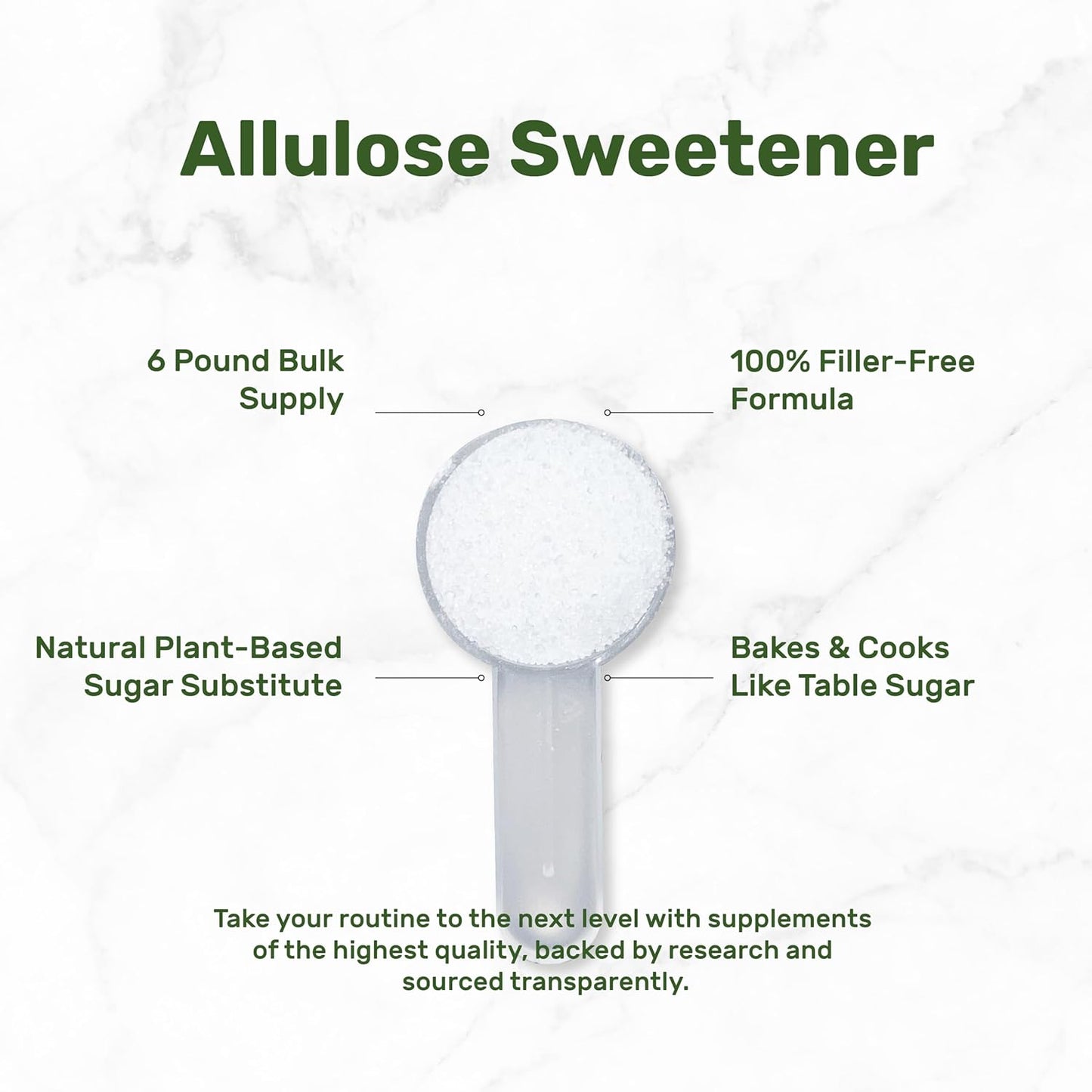 Allulose Sweetener 6 Pounds – Natural Sugar Substitutes, No Aftertaste – Keto Friendly, Vegan, Zero Net Carb, Zero Calorie – Great for Cooking & Baking