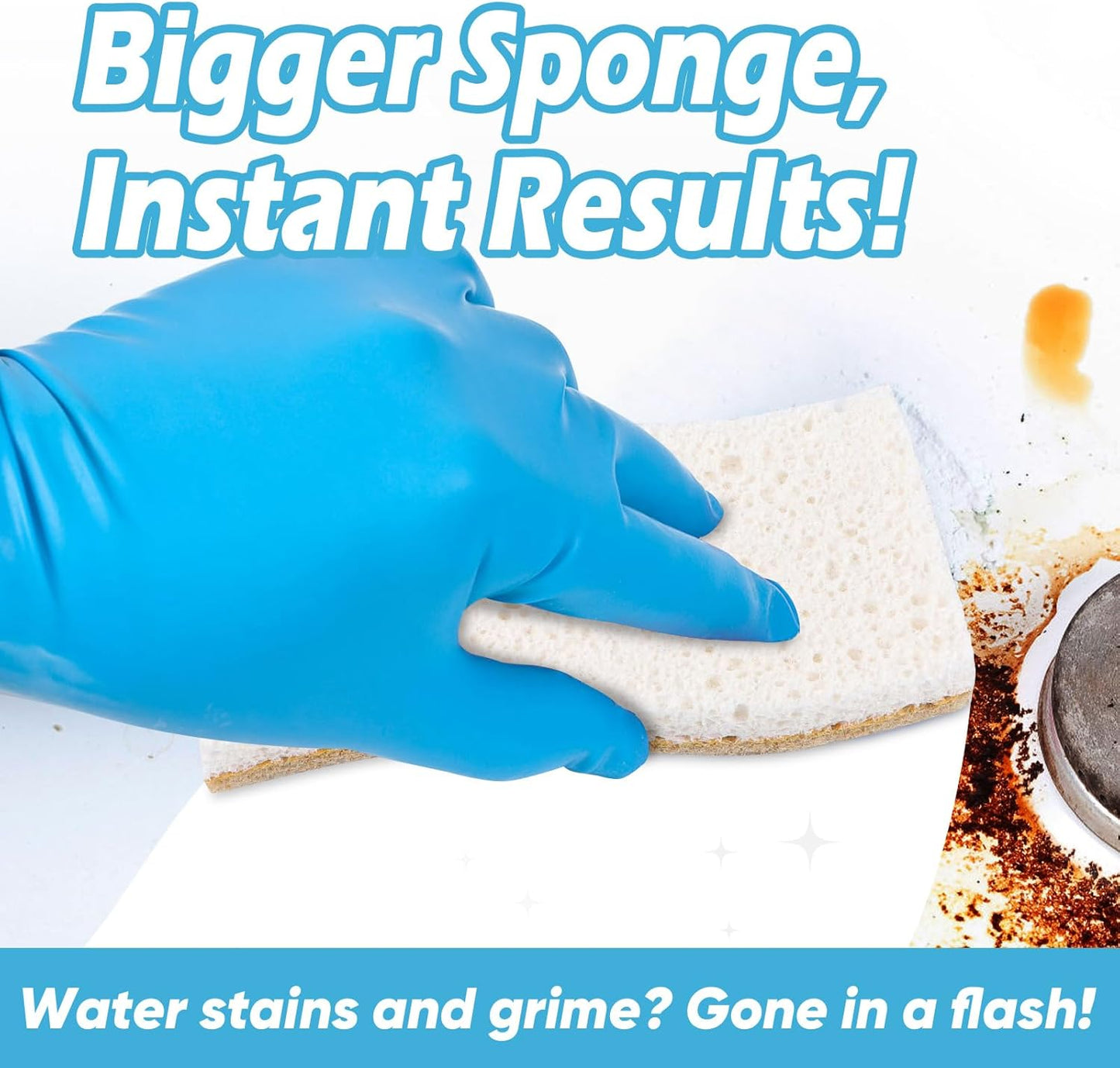 AIDEA XL Scrub Sponges Non-Scratch, 24Count, Large Natural Sponge for Non Stick Cookware, Sponges Kitchen, Cellulose Cleaning Sponge for Dishes, Kitchen, Bathroom, Household