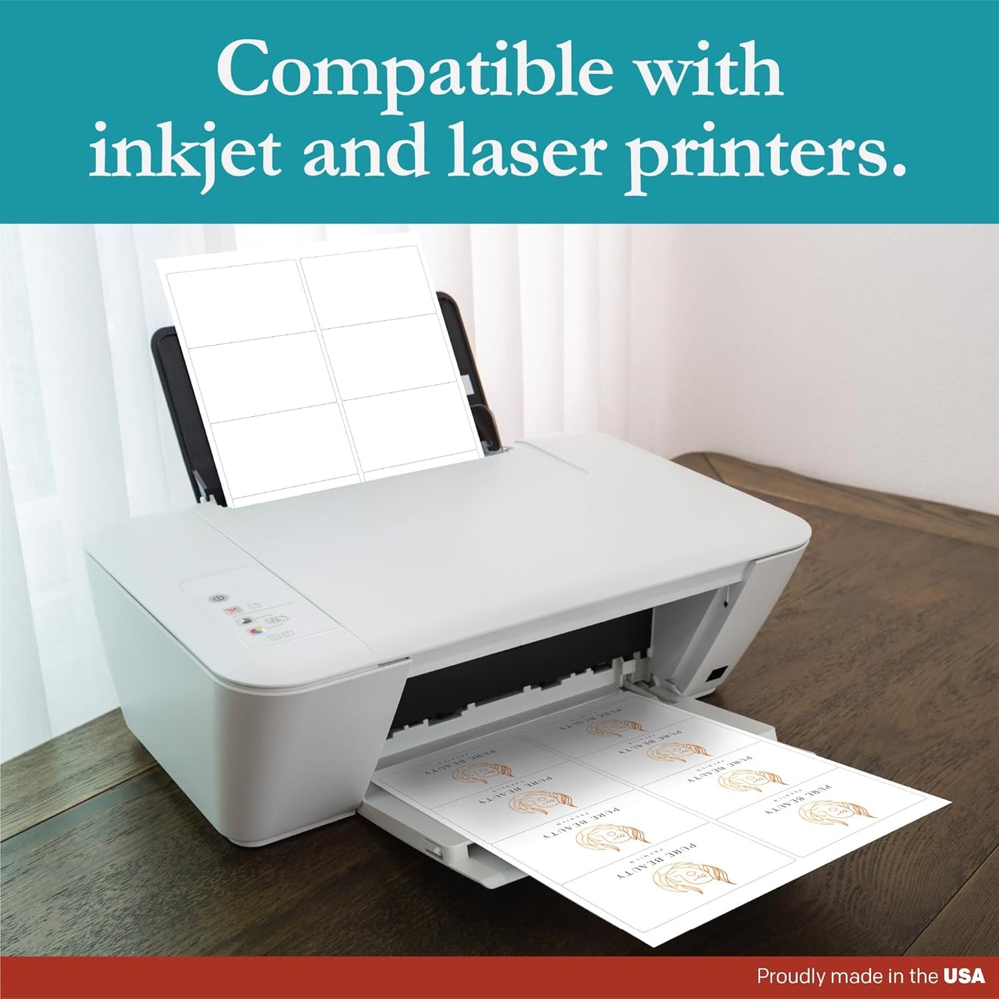 Premium Label Supply White Sticker Shipping/Mailing Labels – 4" x 2.5" – Laser/Inkjet Compatible – (8 per Sheet), 100 Sheets – 800 Total Adhesive Labels