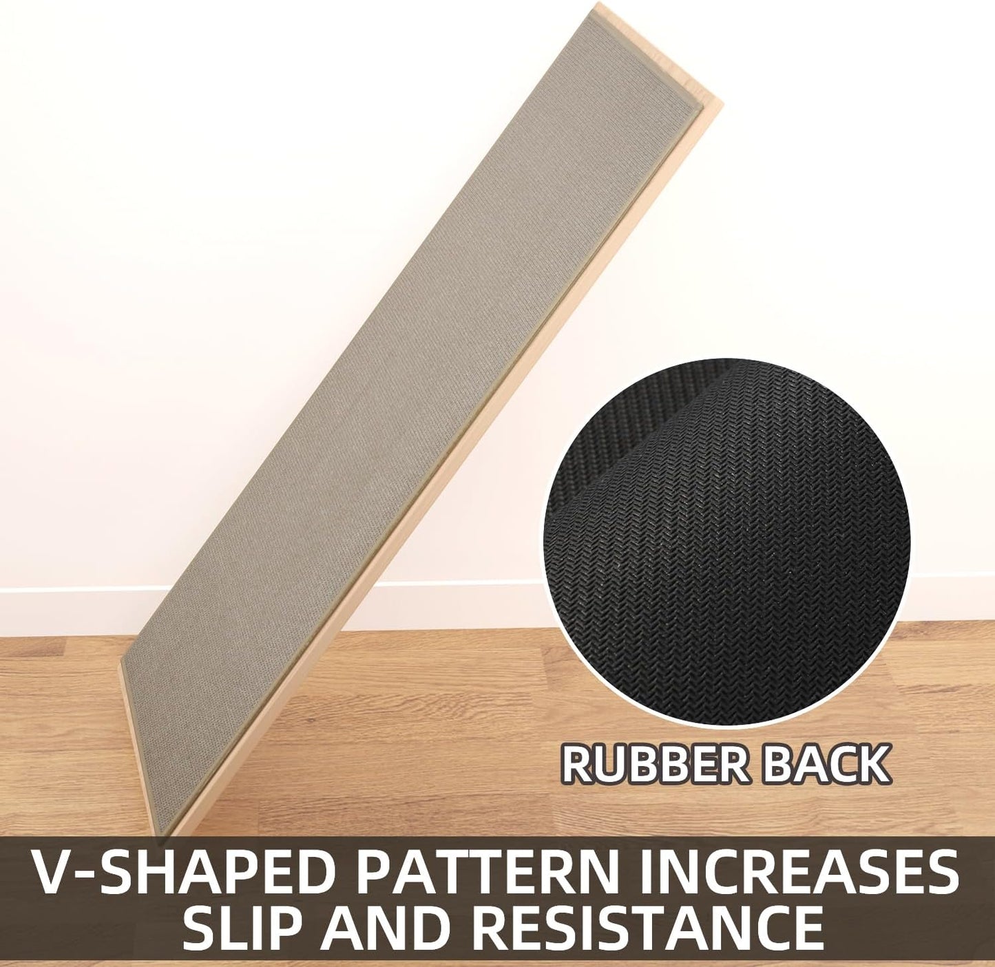 Kitchen Mat Set of 2 PCS, Cushioned Non Slip Rugs for Kitchen Floor, Absorbent Runner Comfort Standing Mats Washable for Kitchen, Office, Home (Brown, 17.3"x30"+17.3"x60")