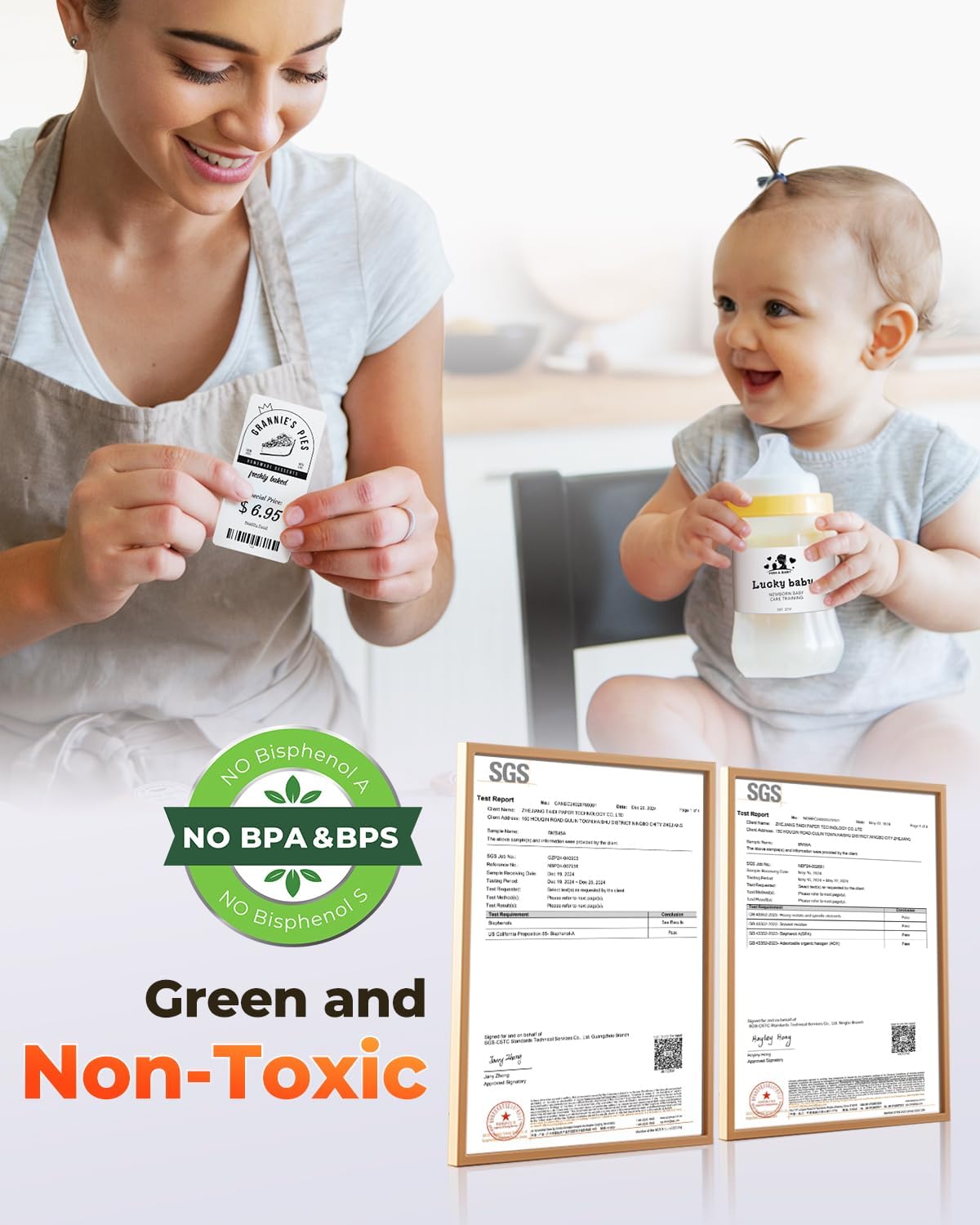 MUNBYN 4” X 2” Direct Thermal Labels, Thermal Printer Stickers, Strong Adhesive & Perforated Labels Paper for Barcode, Mailing, 500 Sheets/1 Roll