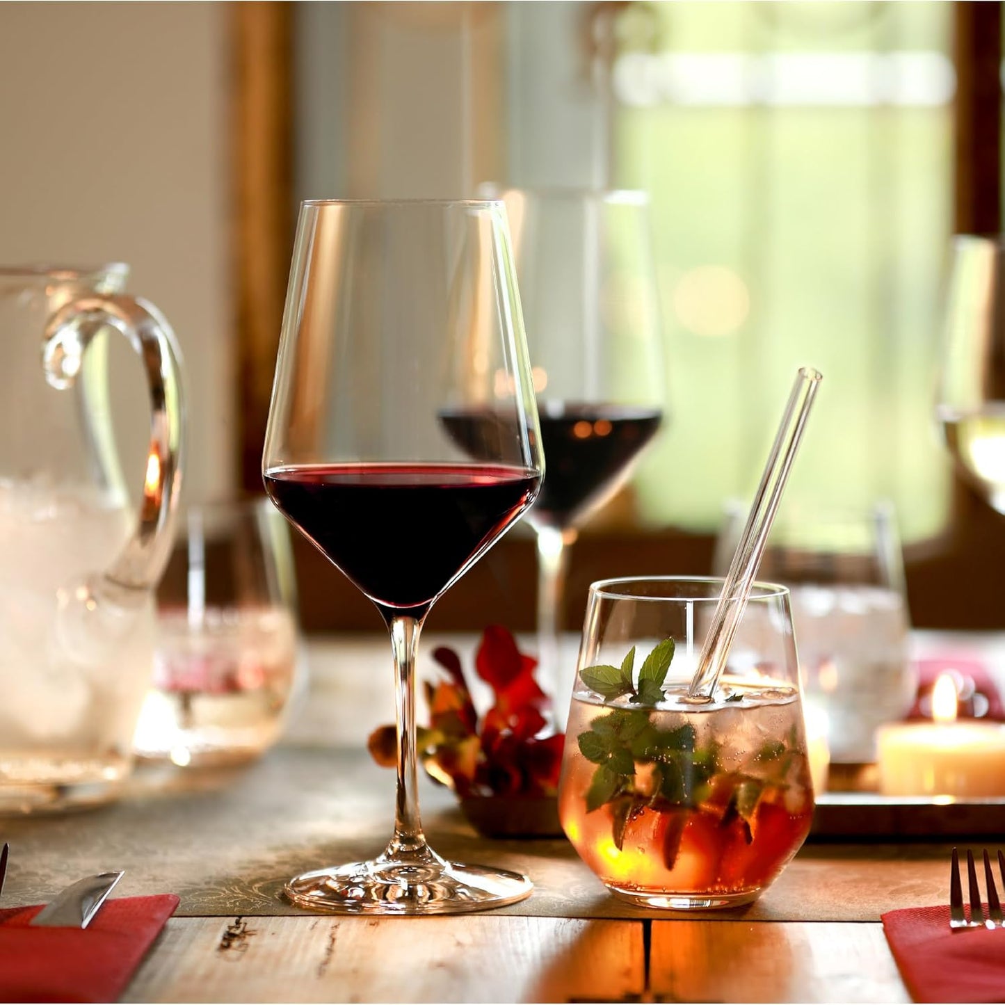 Stölzle Lausitz Bordeaux Red Wine Glasses Set of 6 (REVOLUTION). Dishwasher Safe, Lead-free Crystal Red Wine Glass (22 fl oz). Durable & Elegant Wine Glasses - Genuine Stölzle Wine Glass Set