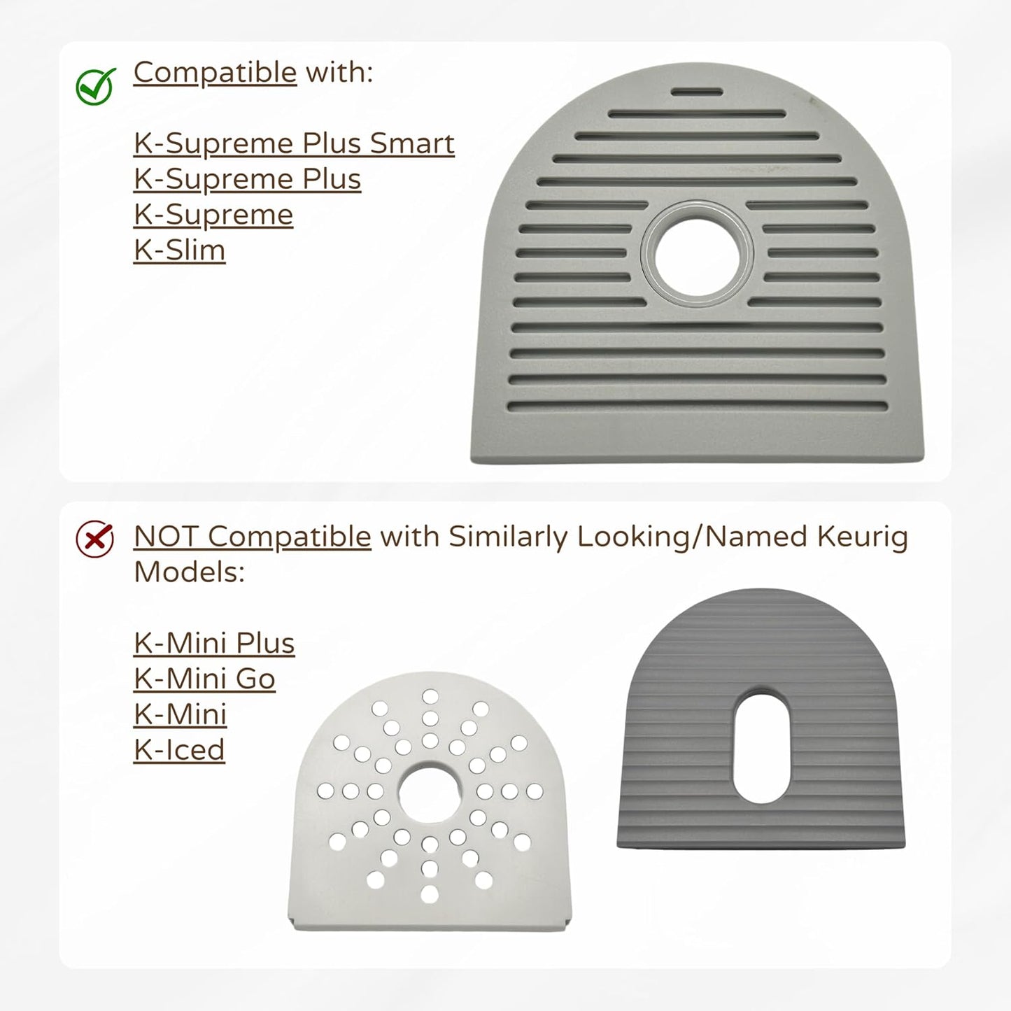 Drip Tray Mug/Cup Riser Made for the Keurig to Reduce Splashes - Riser Only (Black, K-Supreme 1.25 inches Tall)