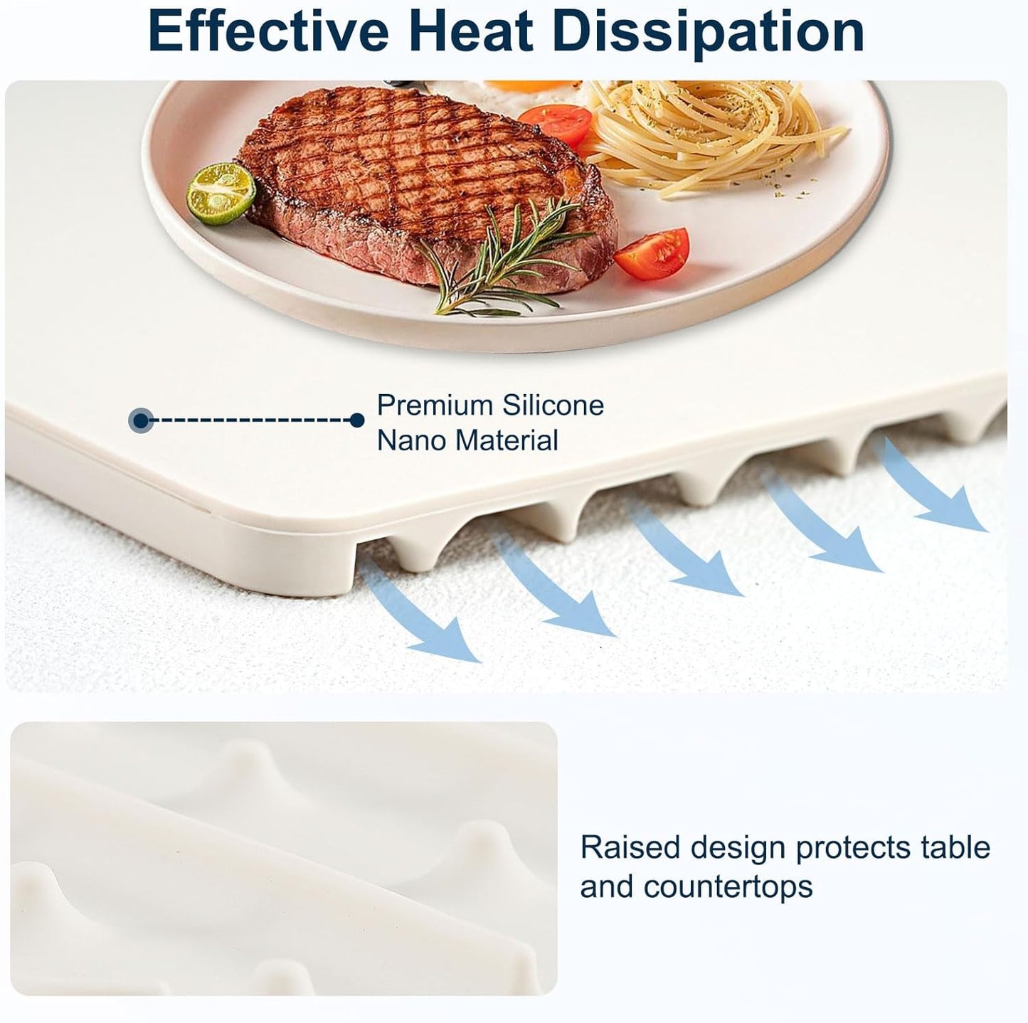 Warming Mat for Food, Full Surface Heating Electric Warming Tray for Food, 3-Temperature Settings Portable Food Warming Mat, Auto Shut-Off Rollable Warming Trays for Buffets Party, Gatherings White