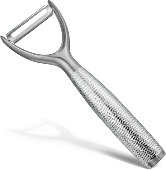 Y-Type Vegetable Peeler, Silver Chrome Finish, 304 Stainless Steel Blade, Ultra Sharp Potato Peeler for Apples, Carrots, Heavy Duty Kitchen Peeler