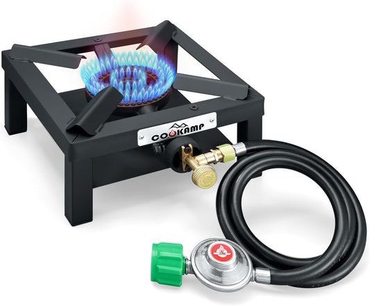 Propane Burner Angle Iron Camp Stove with CSA Listed Regulator and 4ft Hose (SA1200v2)