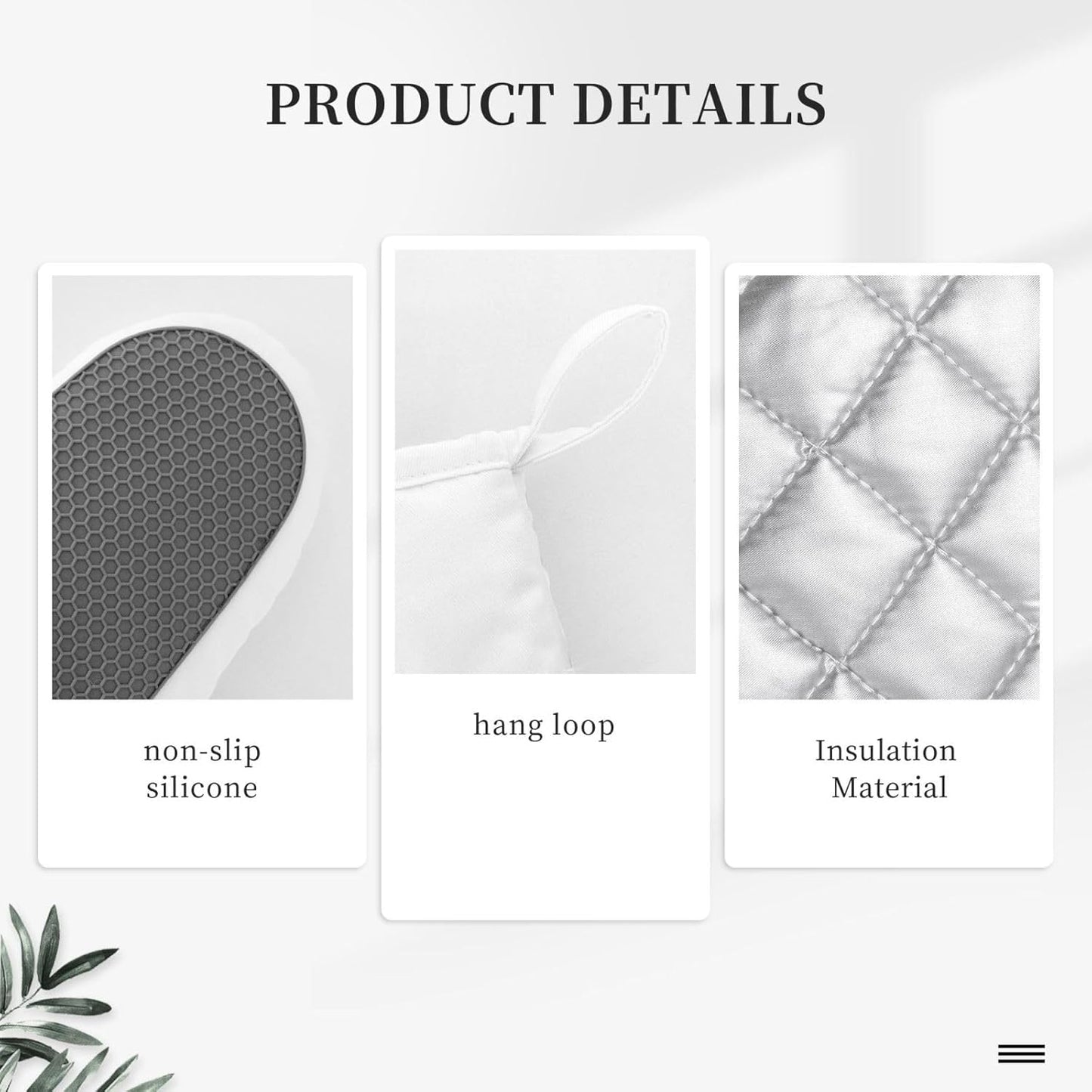 Wildflower Flower Oven Mitts and Pot Holders Set of 4 Silicone Boho Butterfly Hydrangea Kitchen Mitten Gloves and Watercolor Florals Potholders Set Oven Gloves Hot Holders for Kitchen