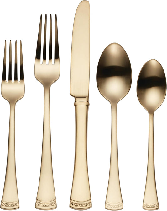 Lenox Portola, 3.40 LB, 20-Piece Flatware Set, Gold
