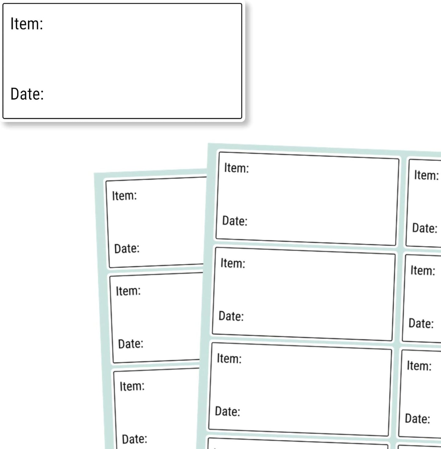 200 Pieces, 2" x 1", Removable Food Labels for Freezer Storage, Date Stickers to Write On