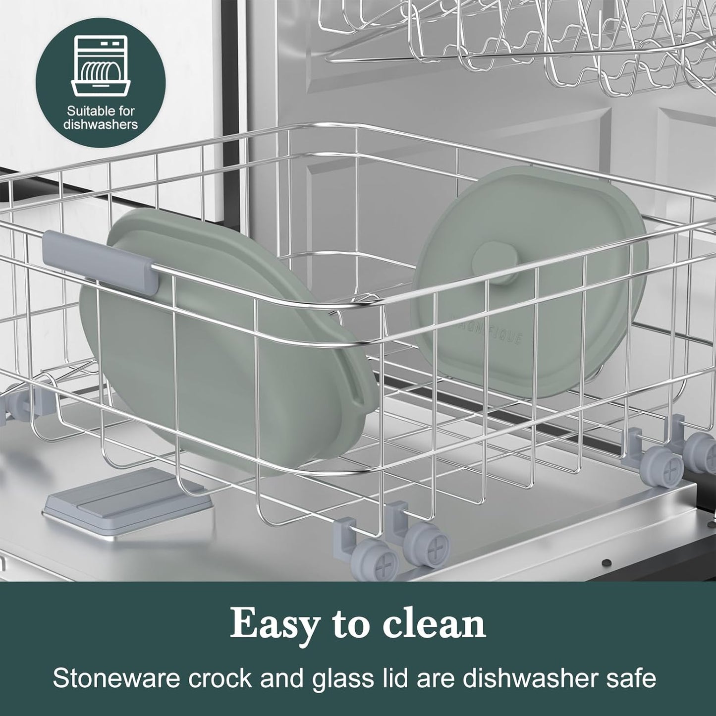 4 Quart Programmable Slow Cooker with Flexible Easy Programming, 8-in-1 Multi-Cooker with Dishwasher Safe Lid & Removable Crock Pot & Wooden Spoon, Nonstick, Oven Safe Pot to 500°F, Olive