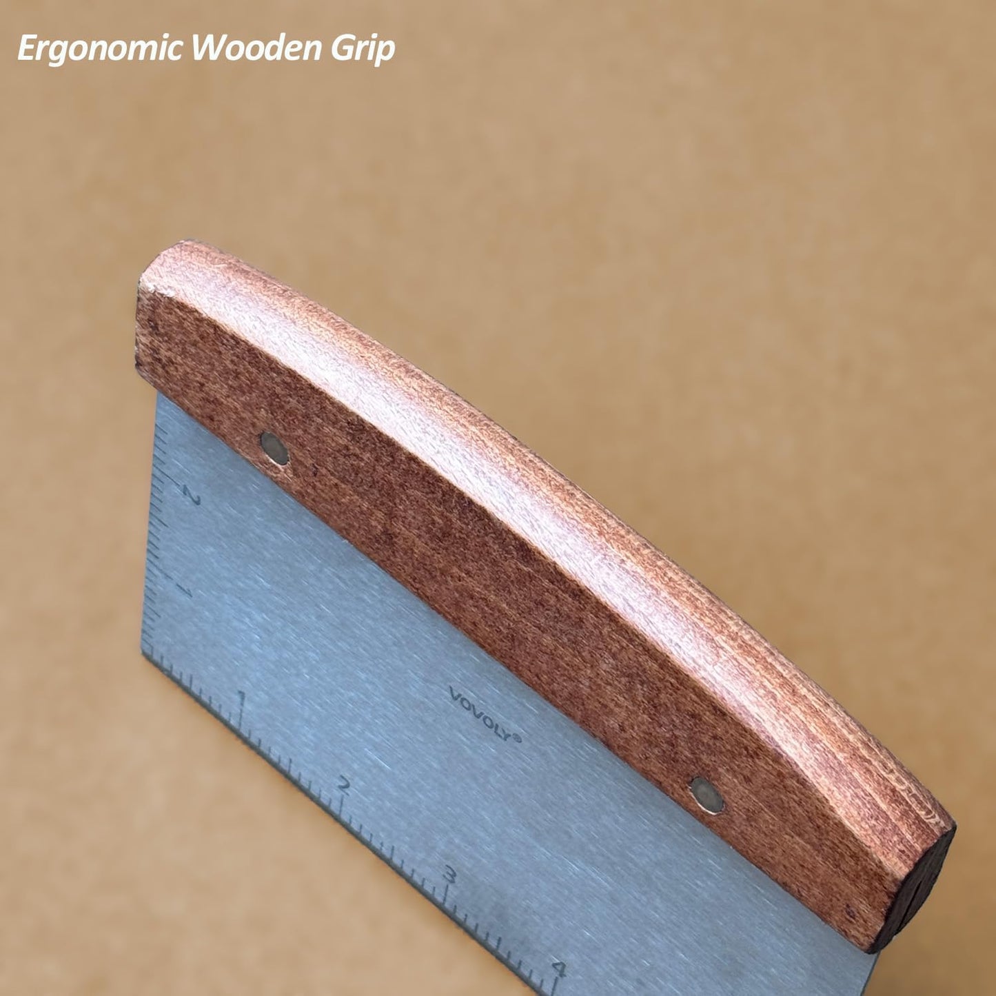 Vovoly Multipurpose Bench Scraper Kitchen Utensil for Flat Top Griddle, Dough Scraper Cutter for Bread and Pizza Cutter - Stainless Steel Metal Griddle Scraper Chopper