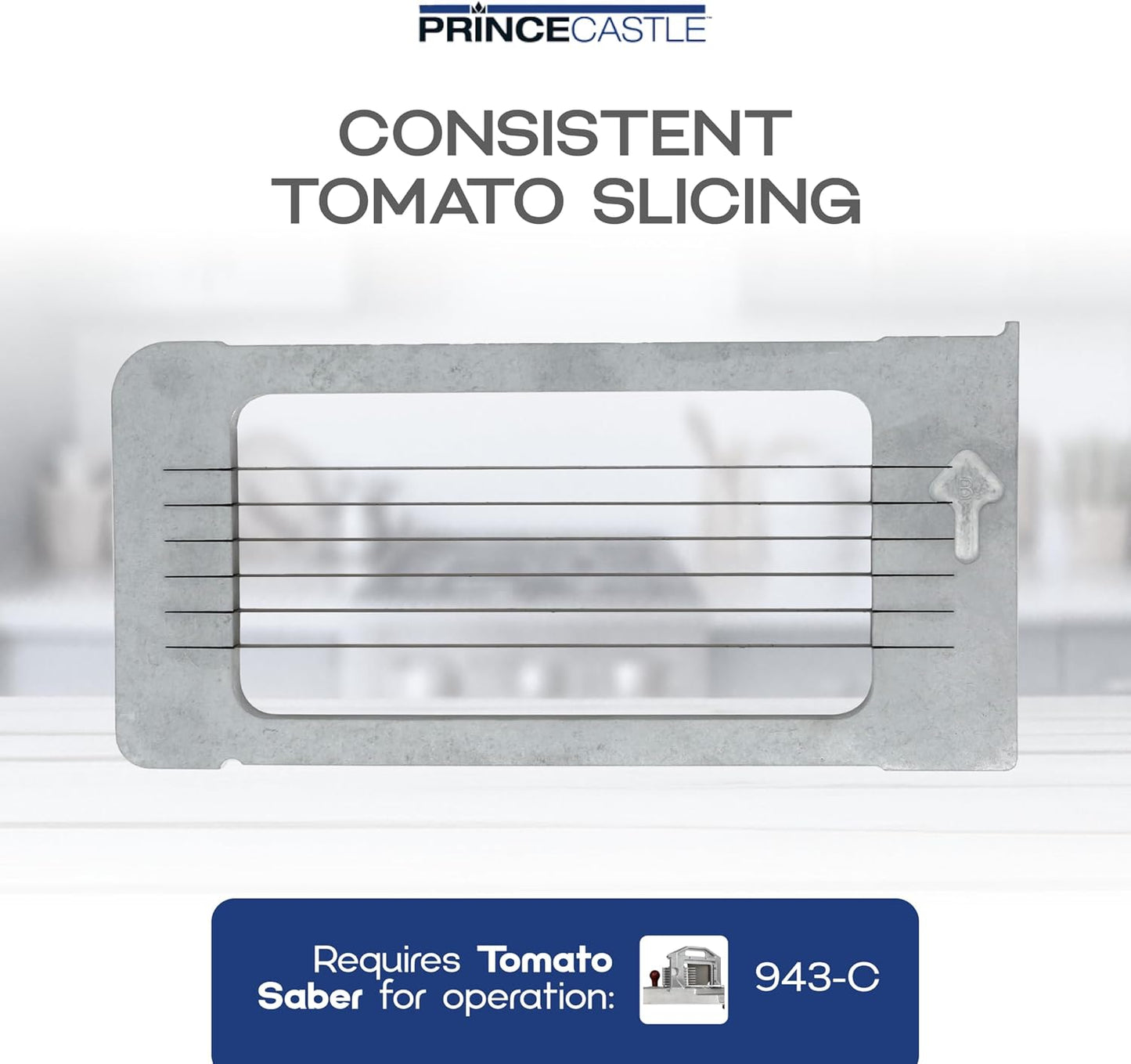 Prince Castle 3/8" Blade Cartridge for 943-C Tomato Saber, 6 Blades - Blade Replacement Cutter Blade for Cutting and Chopping Tomatoes, Fruits and More in Commercial Kitchens, Restaurants and More