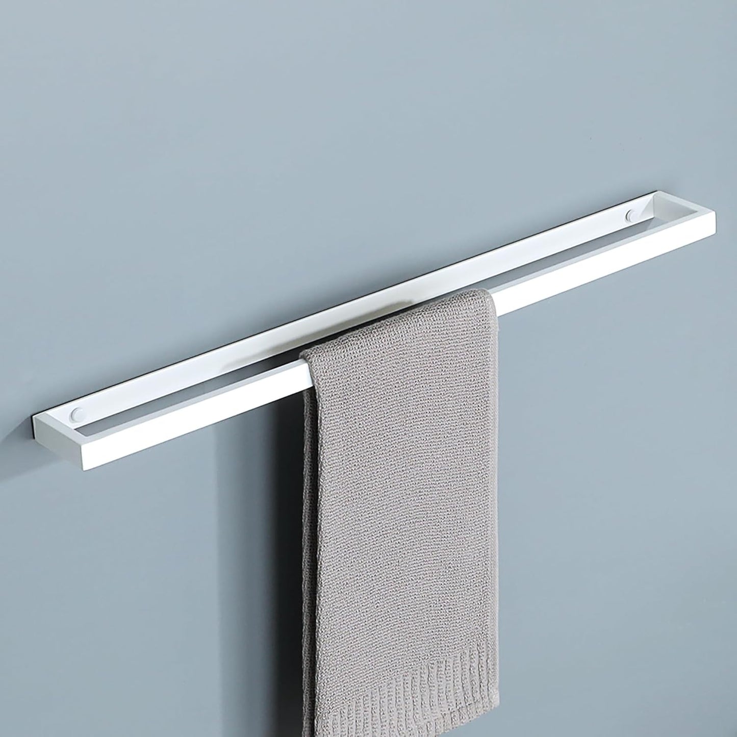 Alise Bath Towel Bar,Wall Mount Towel Holder Towel Rack Towel Hanger for Bathroom Lavatory,24'' SUS304 Stainless Steel Towel Rail,White Finish,GJF060-W