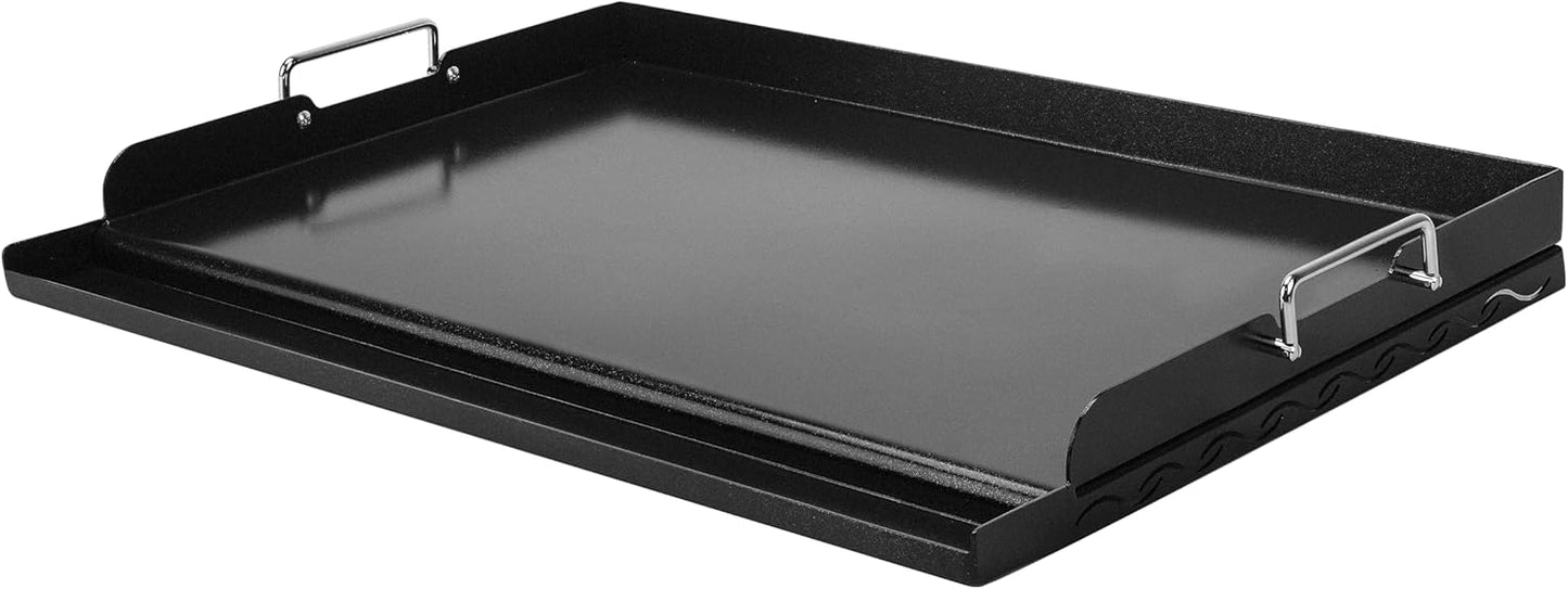 Skyflame 23"x16" Universal Grill Flat Top Griddle, Ceramic Coating Nonstick BBQ Cooking Griddle with Handles and Grease Groove, Fit for Gas/Charcoal Grills