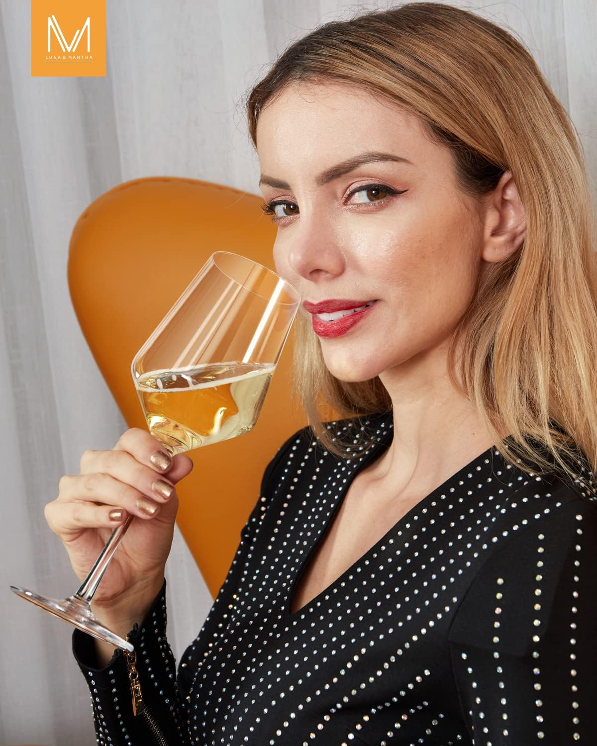 Red Wine Glasses Set of 2, Premium Crystal Wine Glasses Hand Blown, 15 oz,Thin Rim,Long Stem,Perfect for Red or White, Daily Use,Unique Wedding Anniversary Birthday or Birthday Gift