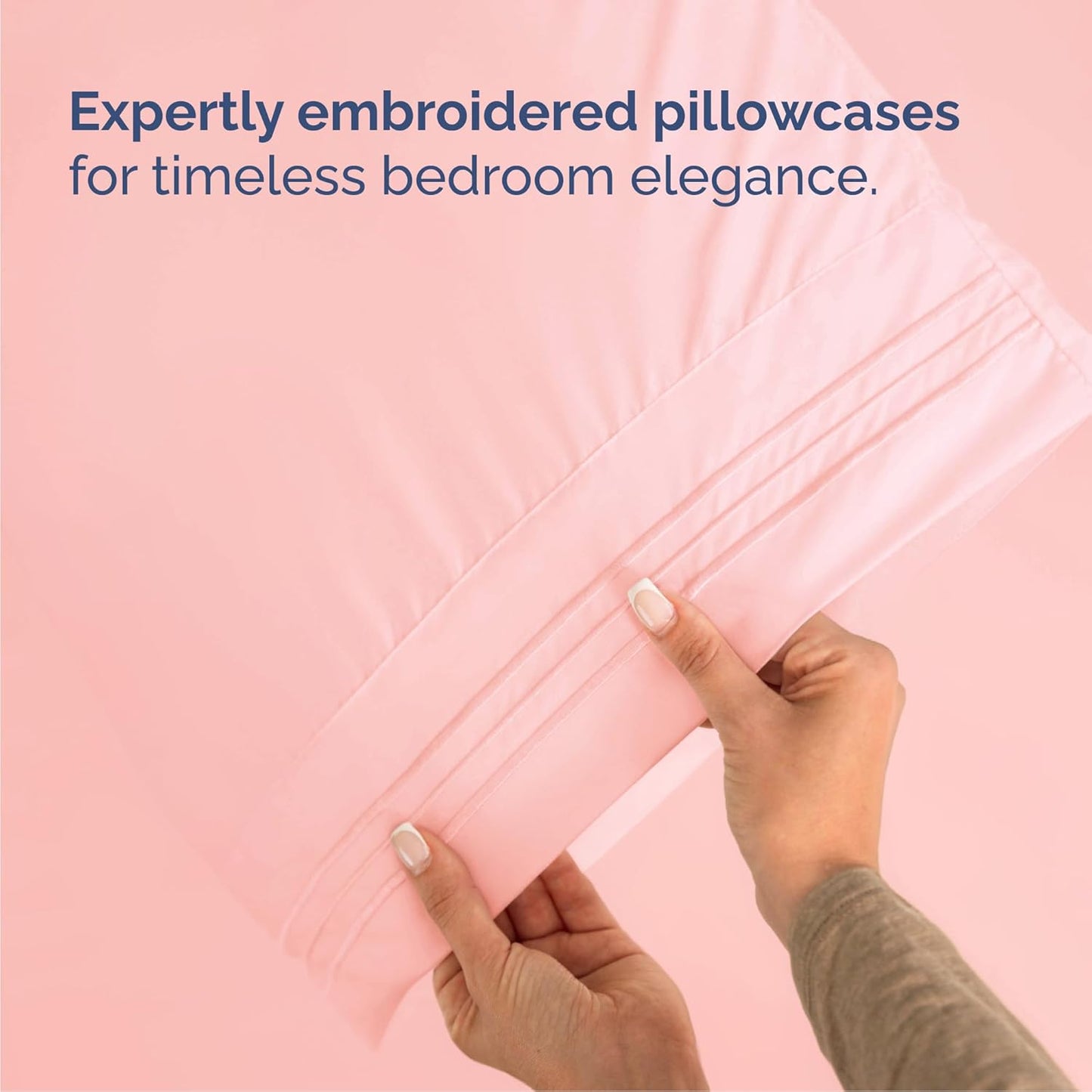 Cal King Size 4 Piece Sheet Set - Comfy Breathable & Cooling Bed Sheets Set - Hotel Luxury Bedding for Women, Men, Kids, Teens, Boys & Girls - Deep Pockets, Soft, Wrinkle Free - Oeko-Tex - Baby Pink