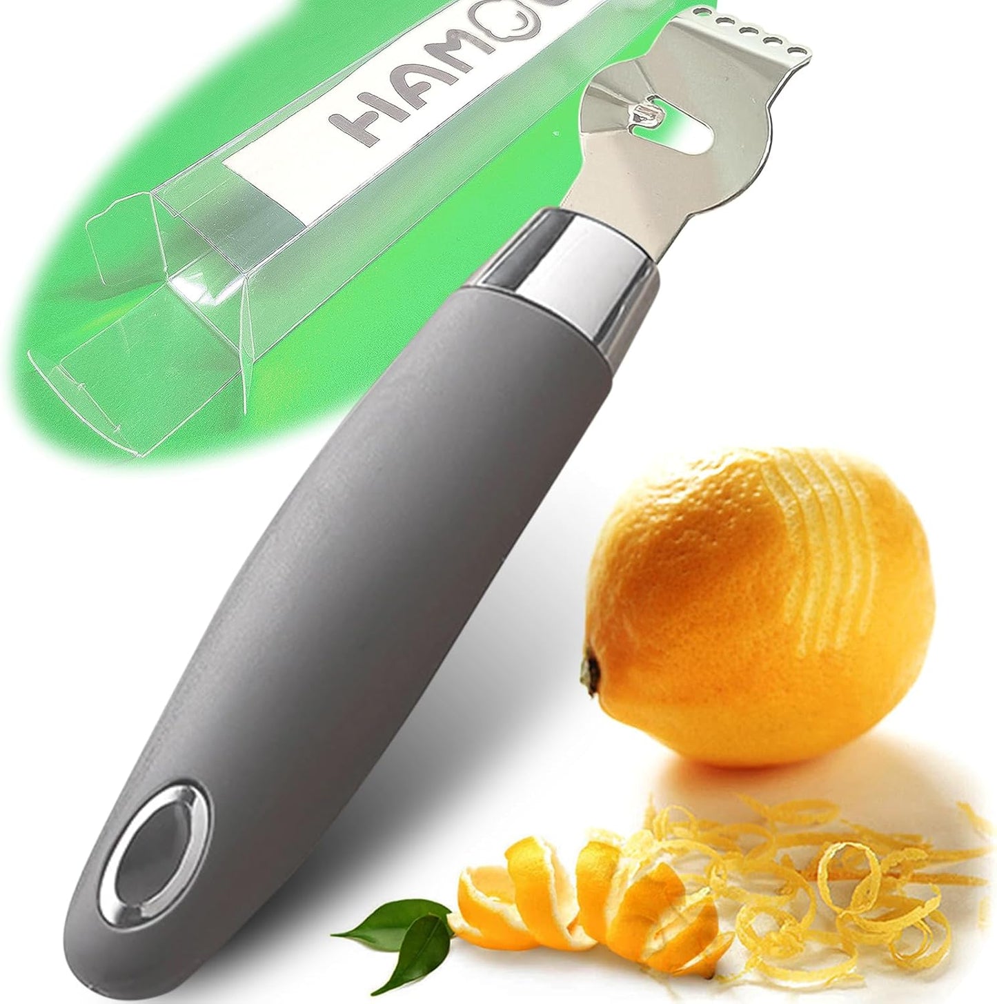 Lemon Citrus Zester Tool Cheese Grater for kitchenaid-Multipurpose grooved channel knife scraper,Stainless steel blade and ergonomically designed curved handle