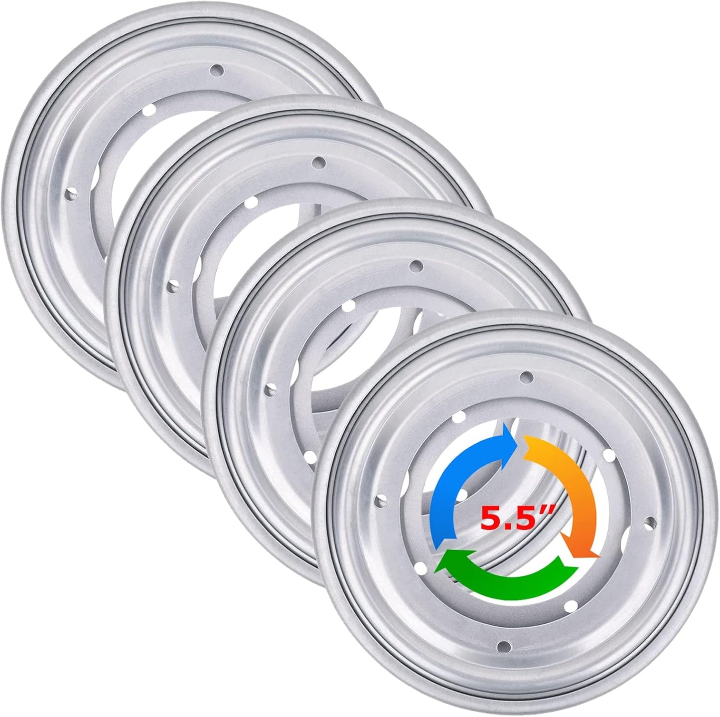4Pack 5.5" Lazy Susan Hardware 5/16" Thick Round Rotating Bearing Plate, Silver Swivel Plate Base 300lbs Capacity Lazy Susan Turntable Bearing Base for Rotating Table, Serving Tray, Kitchen