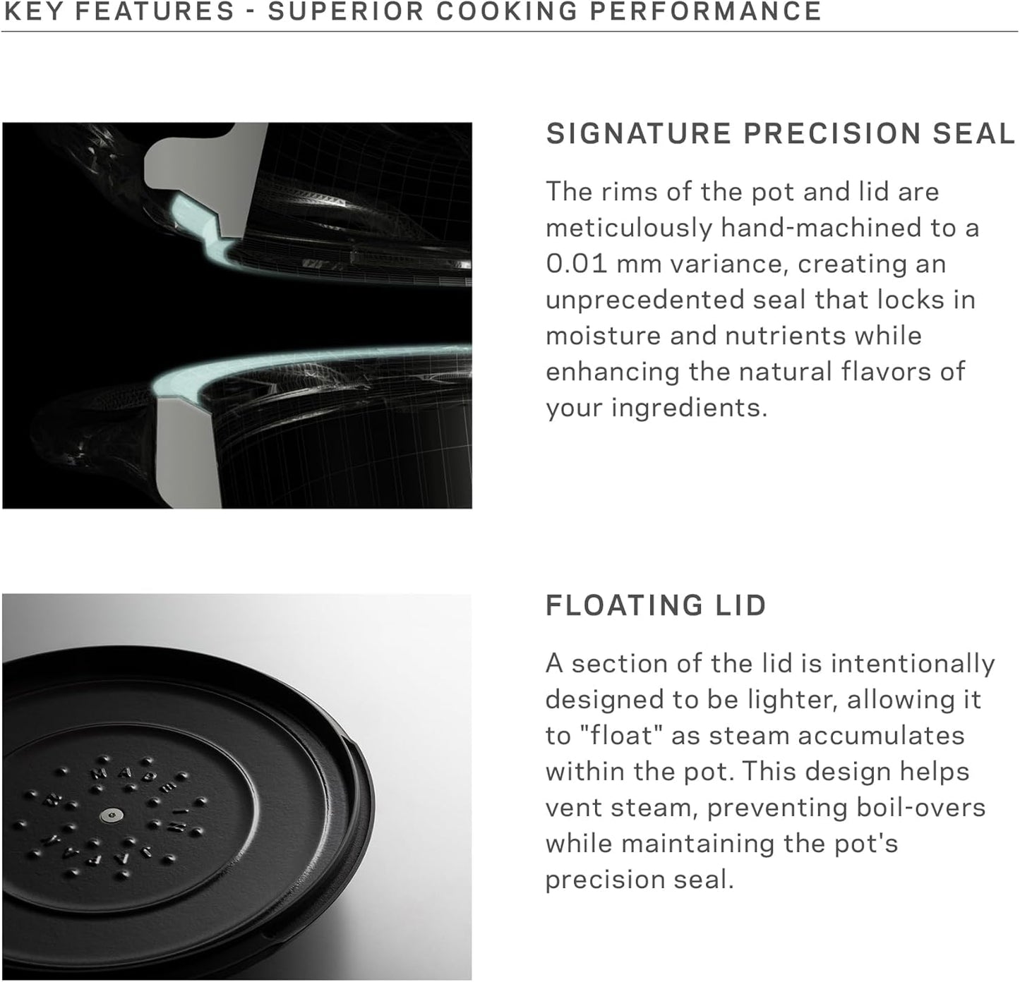 Vermicular Oven Pot 2.0 | Lightweight Enameled Cast Iron Pot | 22cm (3.7 Qt) | Non-Toxic | Induction-compatible | Dutch Oven | Made in Japan | Matte Black