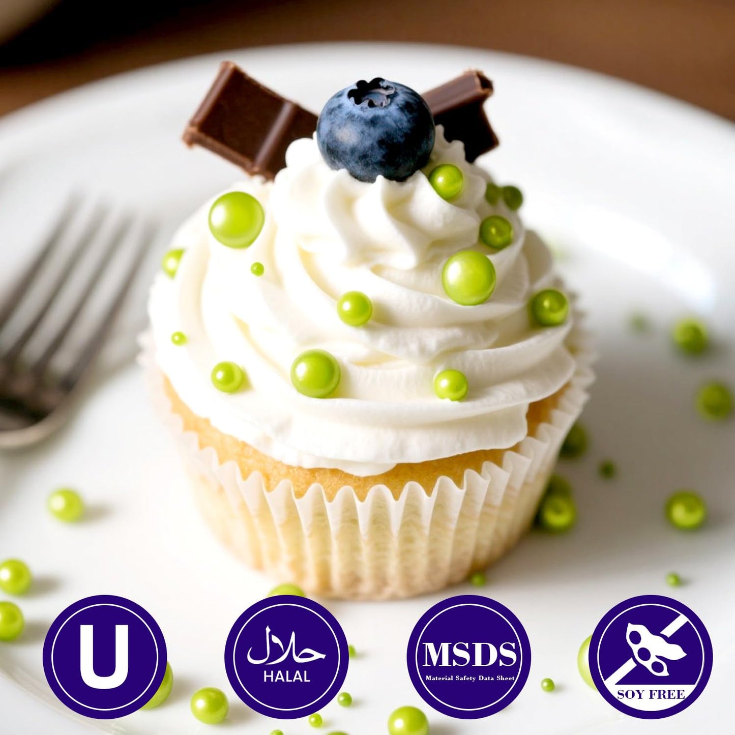 Dazzjoy Edible Green Pearl Sprinkles, Mix Size, 130g/4.58oz, Cupcake Toppers, Cake Decorations, Ice Cream, Easter, Wedding Party Valentines Easter Supplies