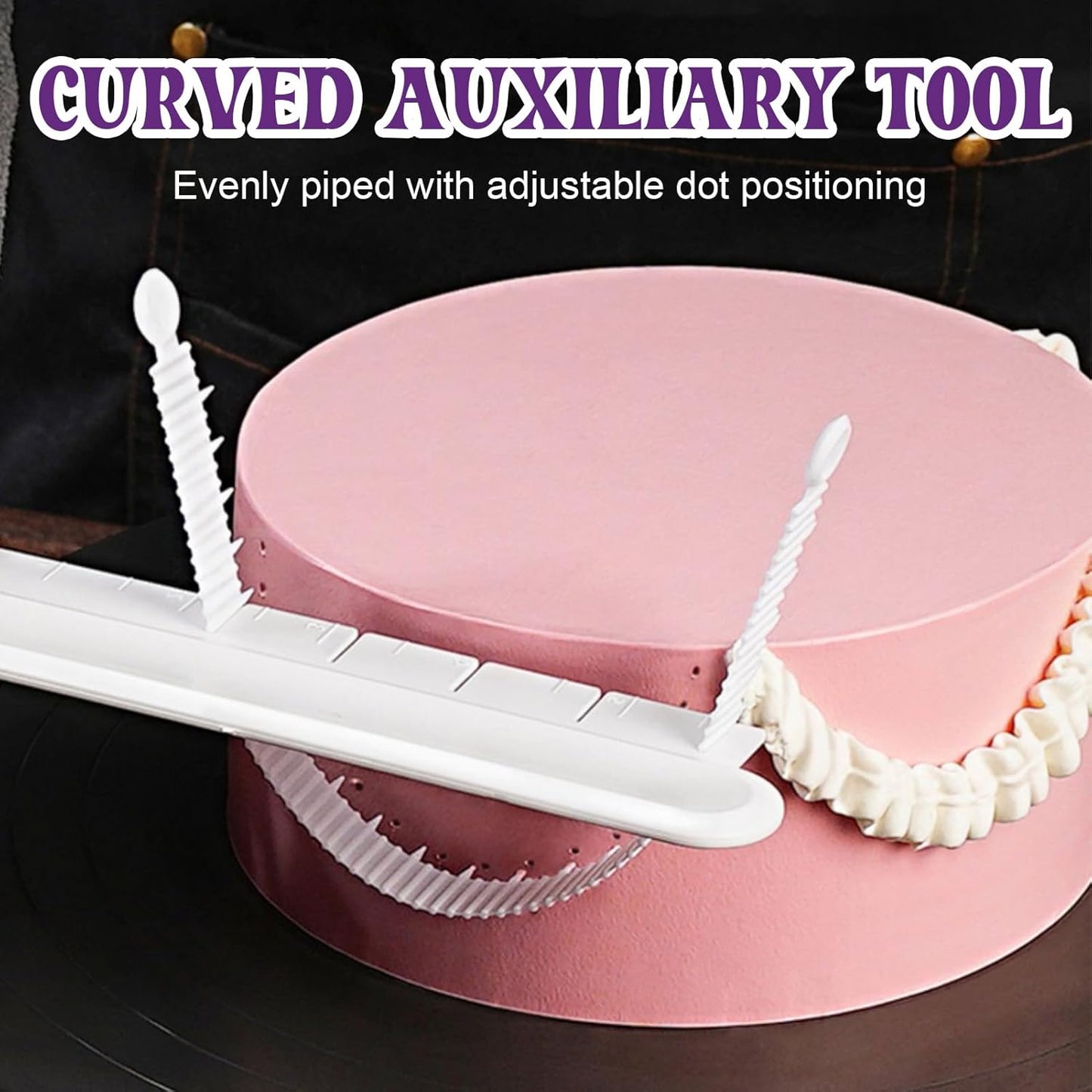 5PCS Cake Decorating Tools Set,Cake Turntable,Sweet Stamps Cake Decorating,Fondant Tools for Baking,Applicable for Creating Birthday Cakes,Ideal with Home Bakers and Cake Enthusiasts