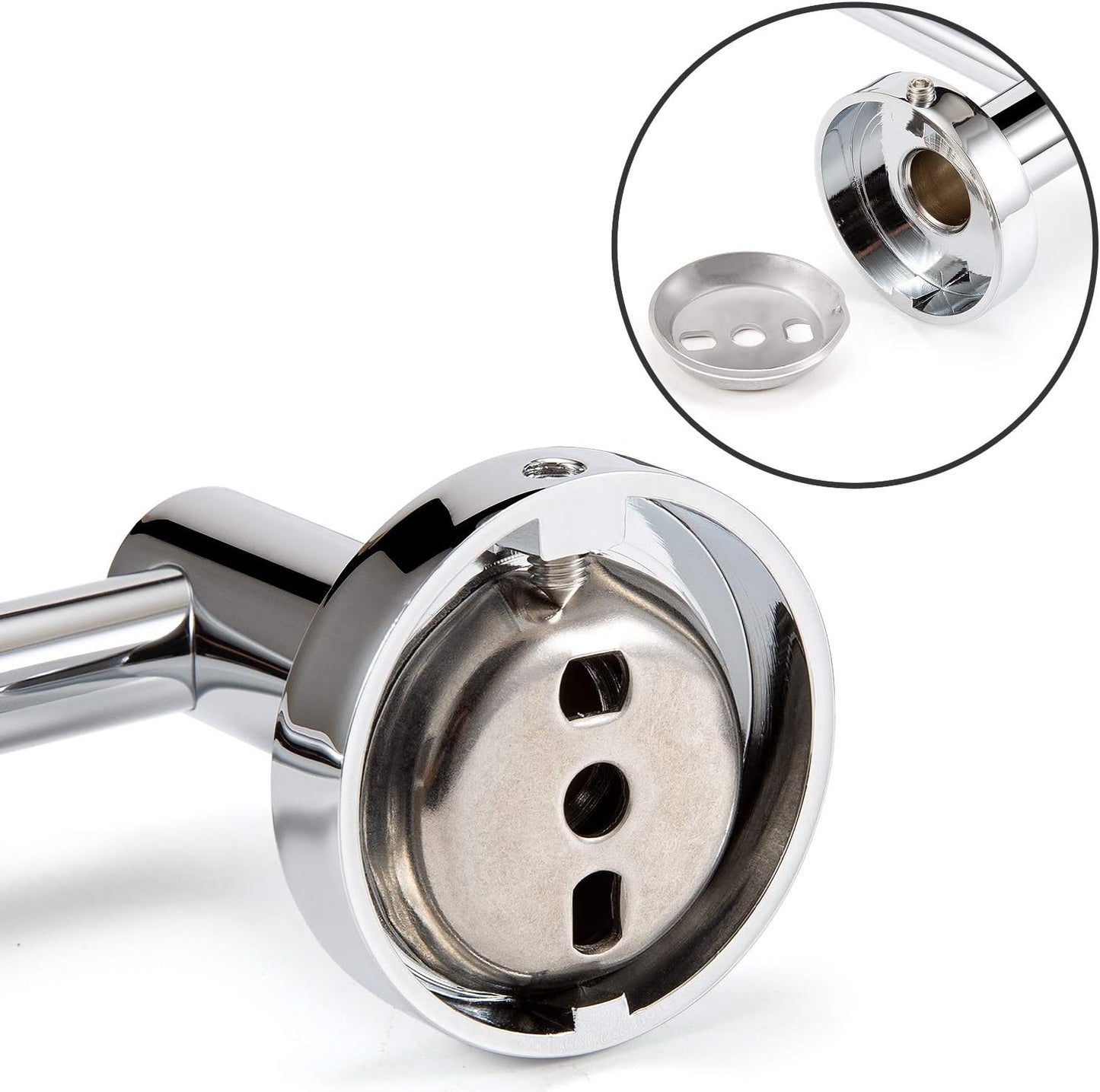 JiePai Bath Towel Bar Chrome, 11.8 Inch Stainless Steel Towel Rack Bathroom Towel Holder Wall Mount Kitchen Dish Cloth Hanger (Chrome, 11.8 Inch)