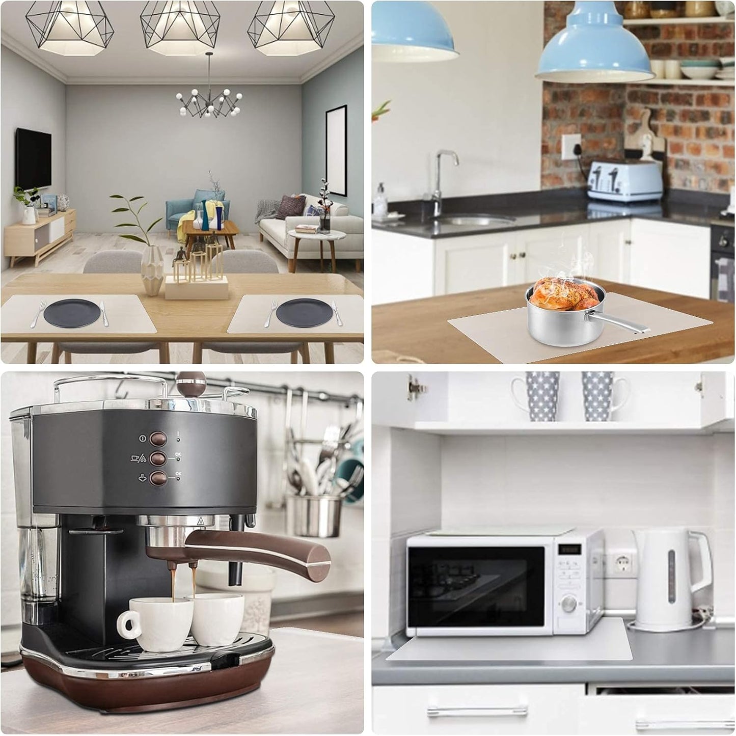 Gartful Extra Large Silicone Mats for Countertop, 28" by 20" Multipurpose Mat, Counter Table Protector, Desk Saver Pad, Placemat Nonstick Nonskid Heat-Resistant Pad, Semitransparent