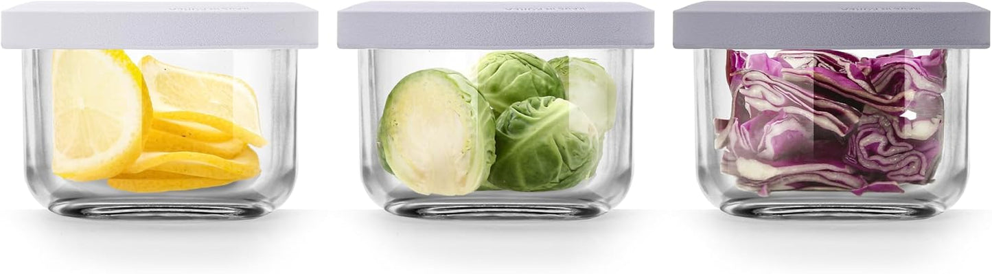 Comotomo 'Smart Vent' Food Container, Gray, Set of 3