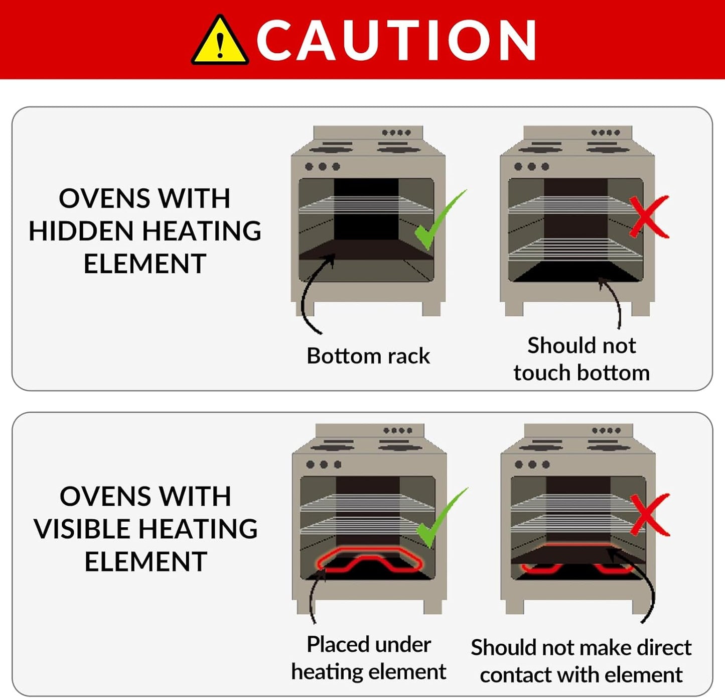 4Pack Oven Liners for Bottom of Electric Gas Oven, 23.6"x 15.7" Thick Heavy Duty Nonstick Teflon Oven Mat, Heat Resistant Grill Baking Mats Outdoor Easy to Clean Gas Stove Liners, BPA & PFOA Free