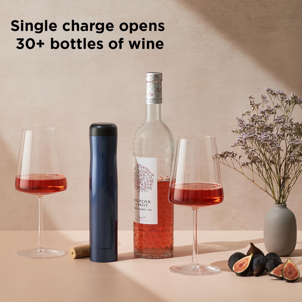Rabbit Automatic Electric Wine Opener Corkscrew, Rechargeable