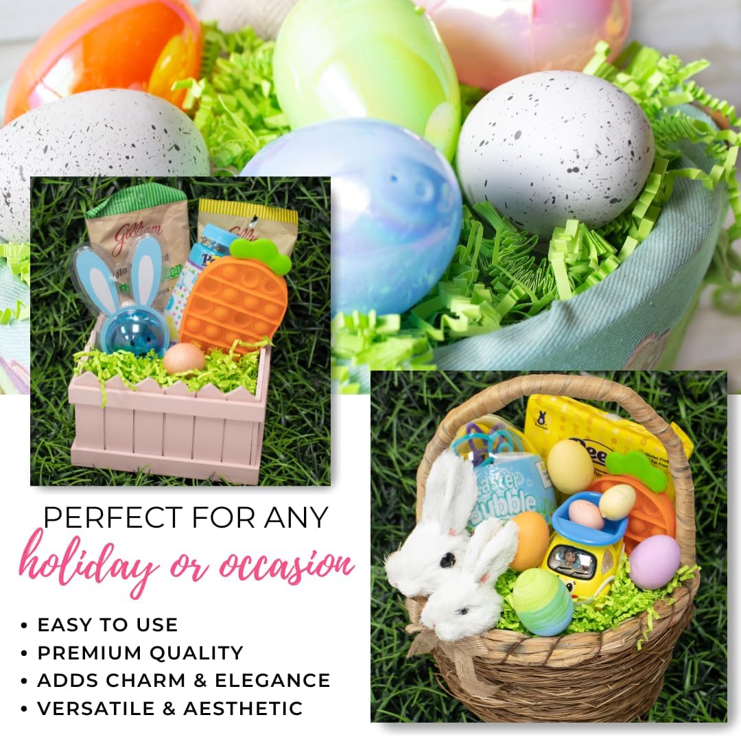 MagicWater Crinkle Cut Paper for Gift Baskets - 2LB - Lime Green - Perfect for Shredded Paper Filler, Basket Filler, Gift Boxes, Bridesmaid Gifts, Halloween Stuffers & More – Ideal for All Occasions