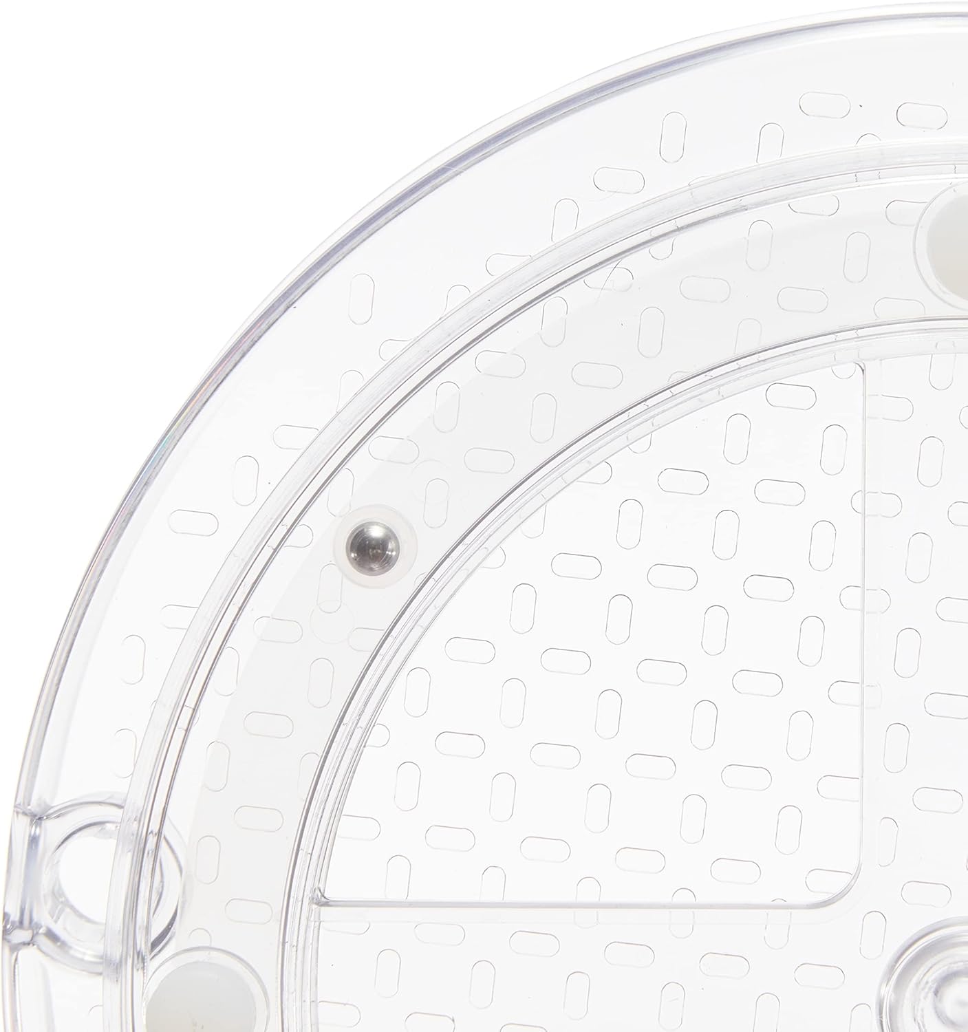 Amazon Basics 2 Tier Lazy Susan Turntable Organizer, 9" Diameter, 2-Pack, Clear