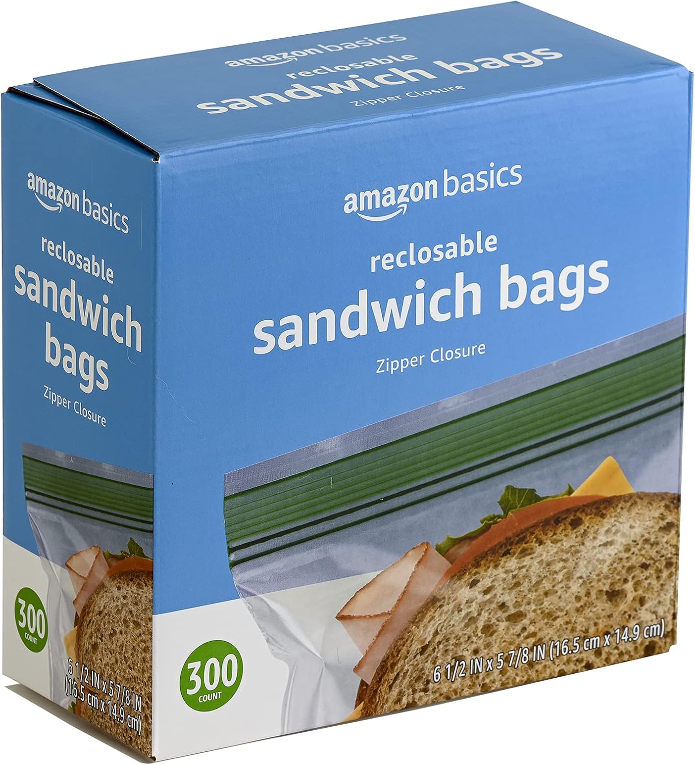 Amazon Basics Sandwich Storage Bags, 300 Count (Previously Solimo)