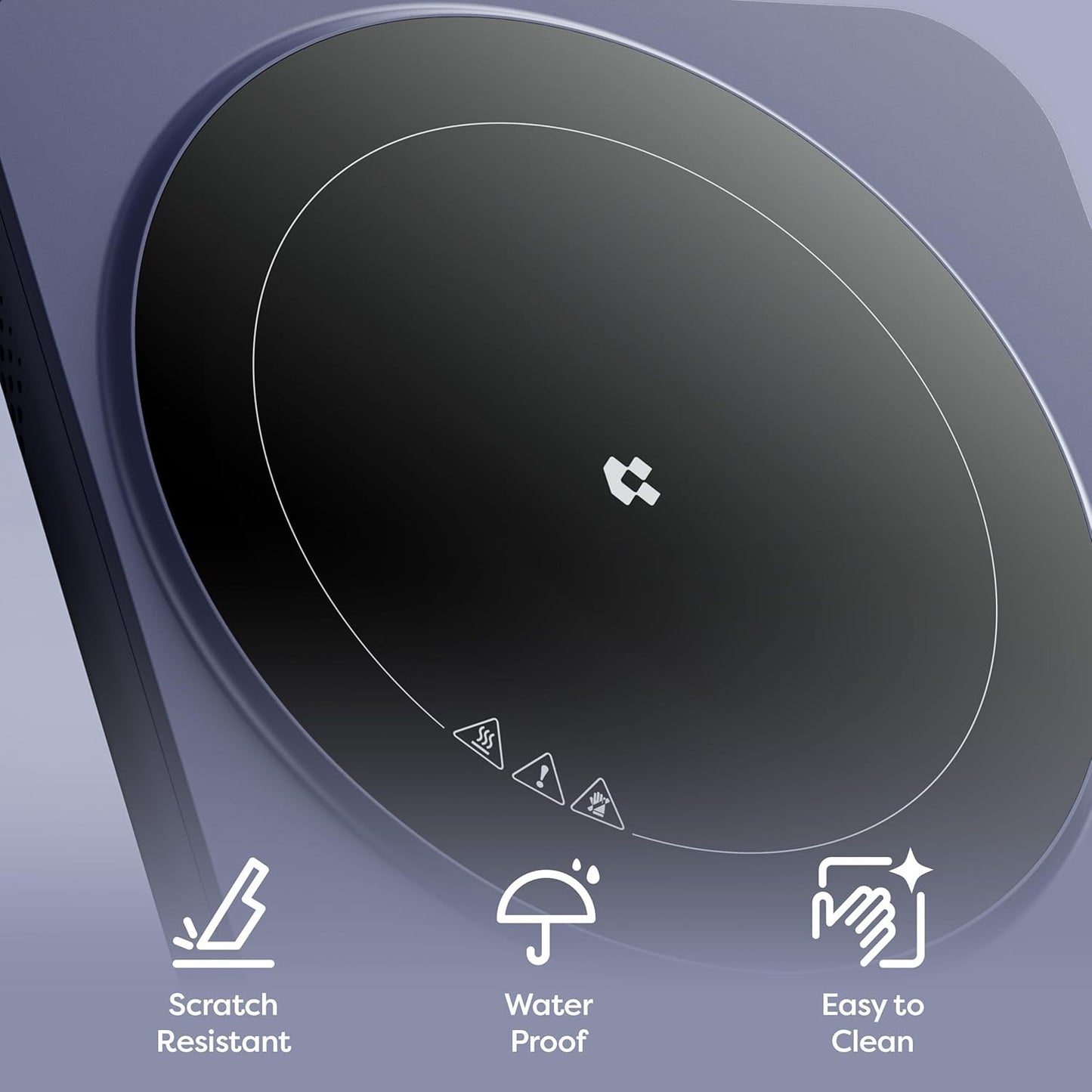 CIARRA CATIH1A-M Portable Induction Cooktop, Slim Single Electric Countertop Burner with Sensor Touch and Digital time, Blue