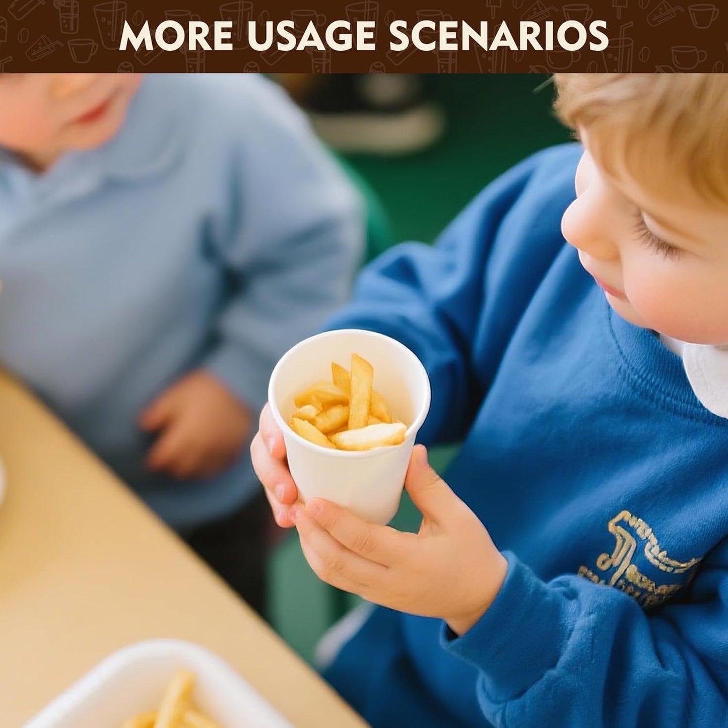 YEEHAW 3 oz 300 Pack Disposable Paper Coffee Bathroom Cups, Small White Mouthwash Cup for Bathroom