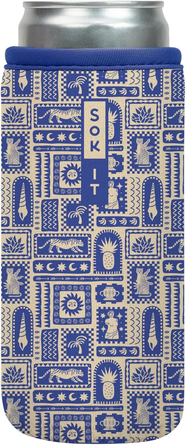 Sok It CanSok Sleeve for Beer & Soda Insulated Neoprene Cover (Off the Grid, 12oz Slim Can Sleeve)