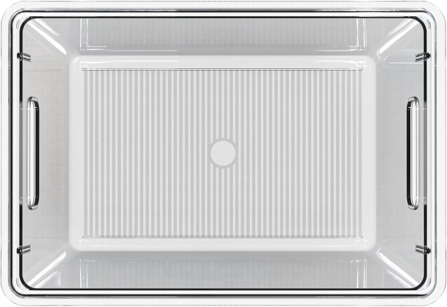 YAN & HIN 6 pcs/set Large Clear Storage Bins with Lids - Stackable, Transparent Pantry Storage with Handles - Nest Nicely for Easy Organization (11 "L x 7.5" W x 6.1 "H)