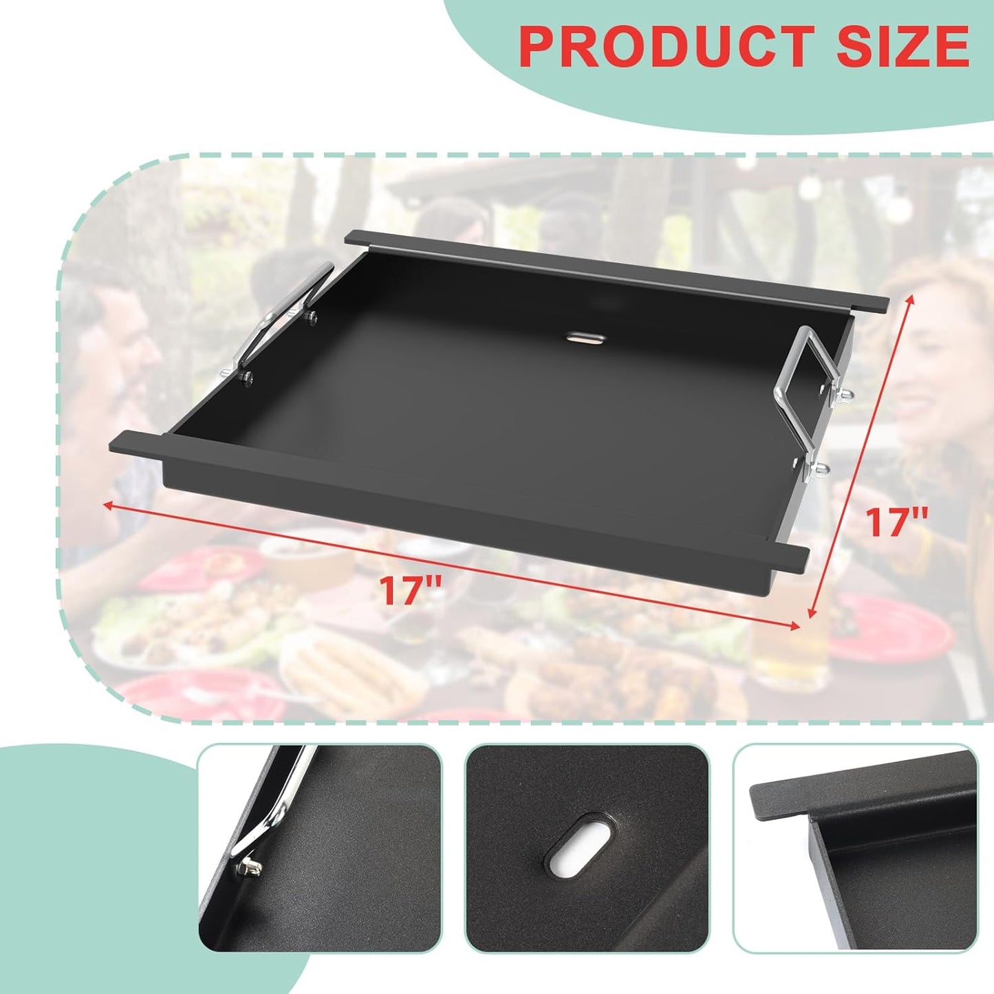 463630021 Griddle Insert for Charbroil Performance 2-Burner Grill 463660021 463660421 463630422 463655021 463655621,Non-stick Flat Top Griddle Plate Replacement for Charbroil G426-0004-W1 G426-0005-W1