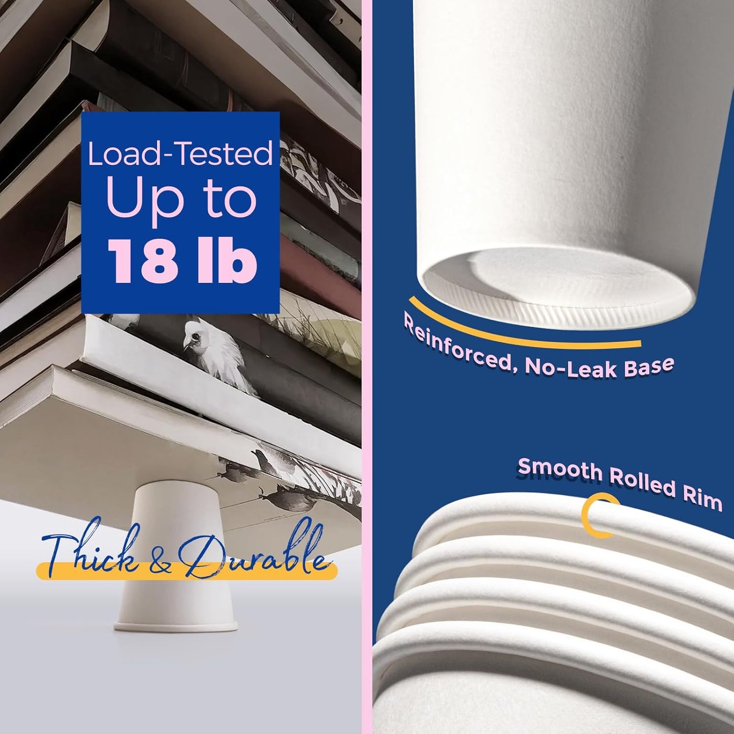 Fit Meal Prep 500 Pack 8 oz Disposable Coffee Cups with Lids, Sleeves, Leak-Proof To Go Coffee Cups with Lids, Durable Paper Cups for Hot Beverage, Home, Office, Party