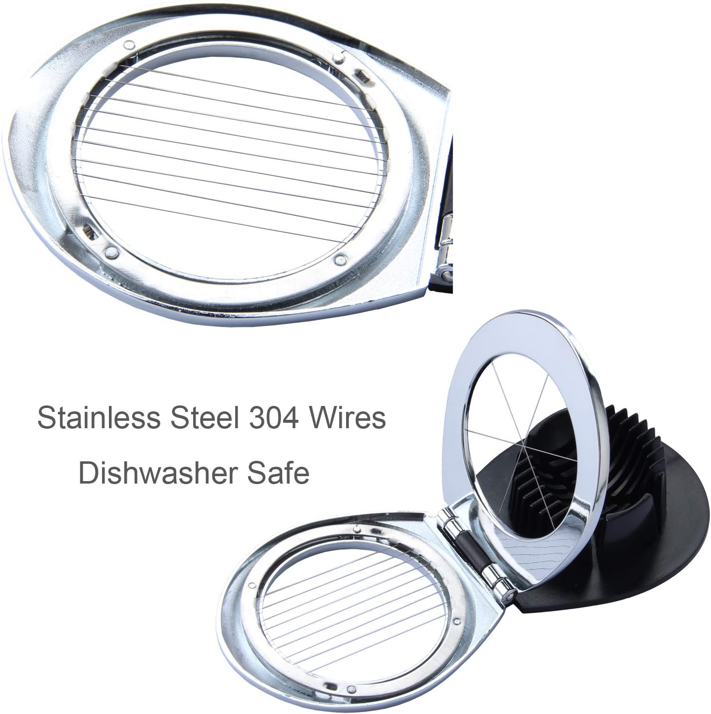 Multi Function Stainless Steel Egg Slicer Hard Boiled Eggs Dishwasher Safe Heavy Duty Egg Cutter Kitchen Helper