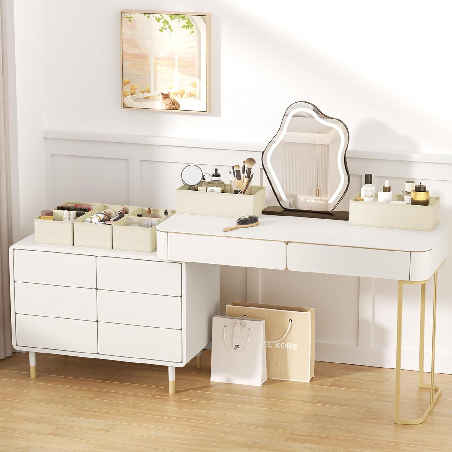 DIMJ Drawer Organizer Clothes 24 Pack - Foldable Baby Organizers and Storage & Dresser Organizer for Bedroom, Closet - Nursery Organization Dresser Dividers for underwear, Sock,Bra, Belt, Tie