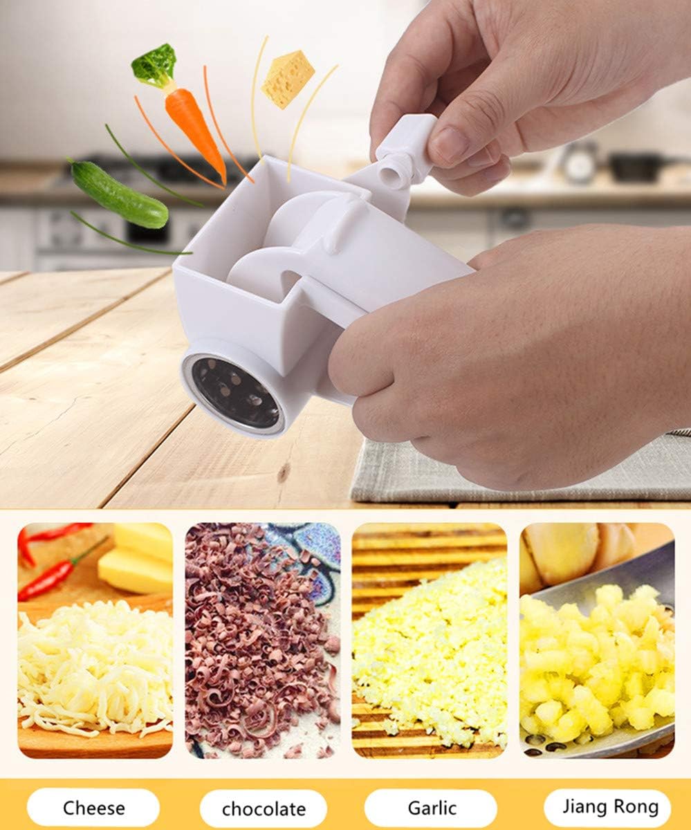 Hand-operated rotary cheese grater Rotary cheese grater, rotary cheese grater with stainless steel bucket, used to grind hard cheese, chocolate, nuts, etc.