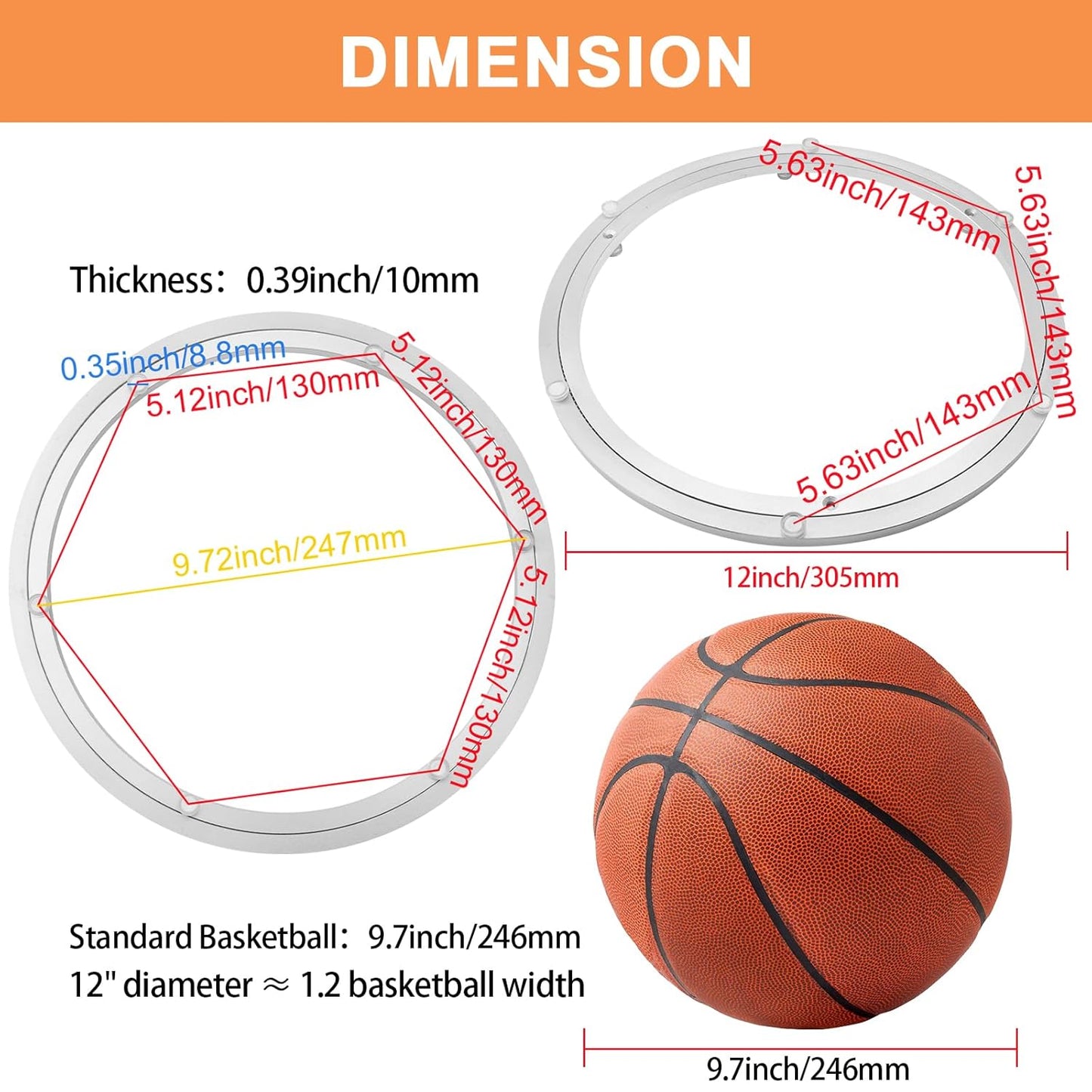 TamBee 12 Inch Lazy Susan Hardware Heavy Duty Metal Rotating Hardware Turntable Bearing Ring 300mm Turntable Lazy Susan Kit Lazy Susan Mechanism Lazy Susan Parts Turntable Bearing Lazy Susan Base Only